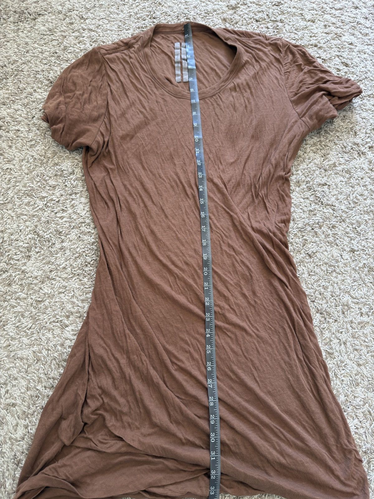 Rick Owens Unstable Double Slim-Fit Cotton-Jersey Red Brown Size US S / EU 44-46 / 1 - 6 Thumbnail