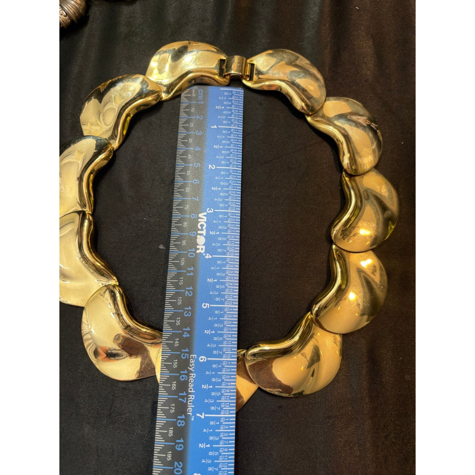 Other Vintage Runway Gold Tone Statement Necklace 152g 16.5” Size ONE SIZE - 8 Thumbnail