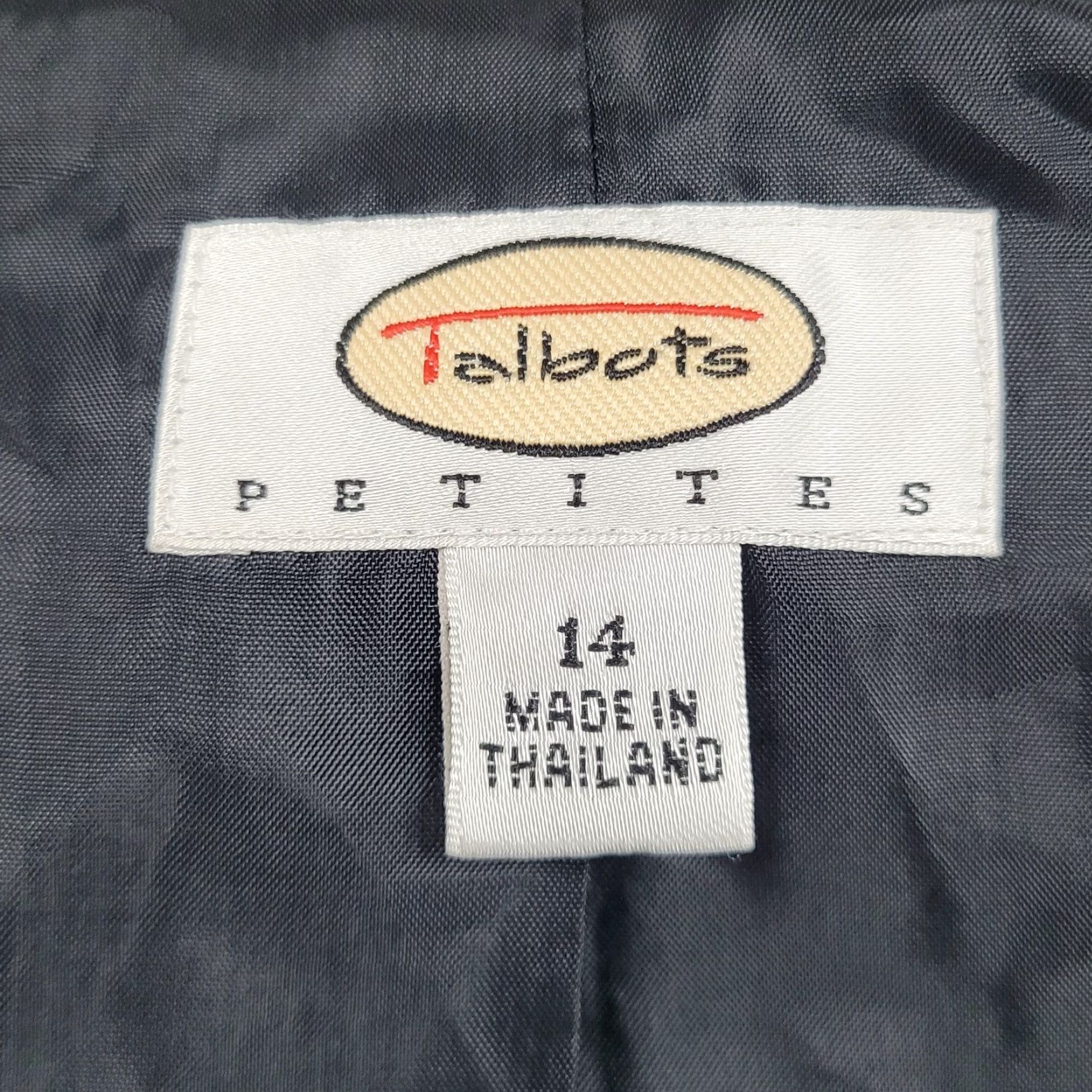 Talbots Talbots Jacket 14P Beige Black Textured Buttoned Collared Lined Long Sleeve Size XL / US 12-14 / IT 48-50 - 3 Thumbnail