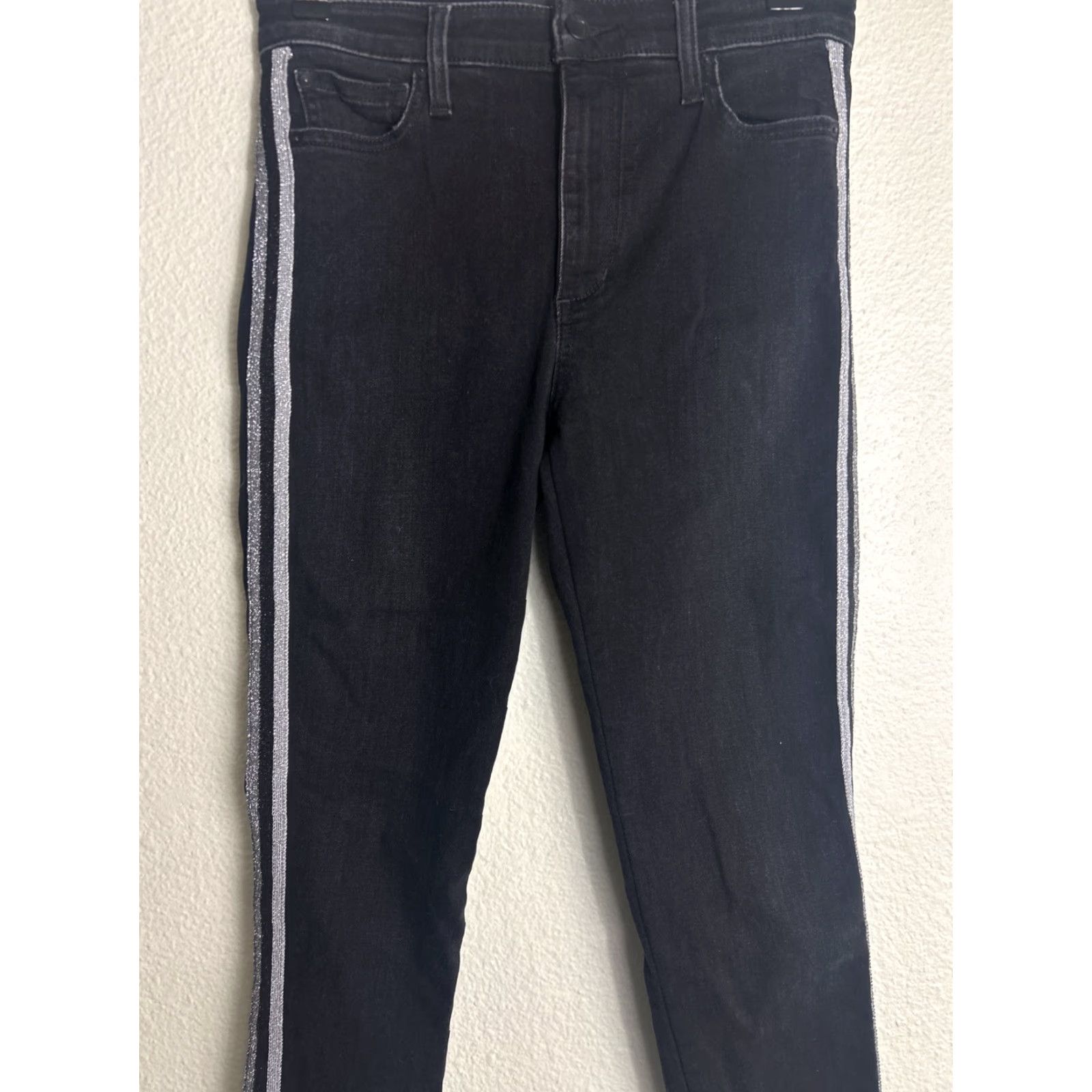 Vintage Joe's Jeans Womens Jeans 28x28 Flawless The Charlie Black High Rise Skinny Ankle Piping Size 28" / US 6 / IT 42 - 3 Thumbnail