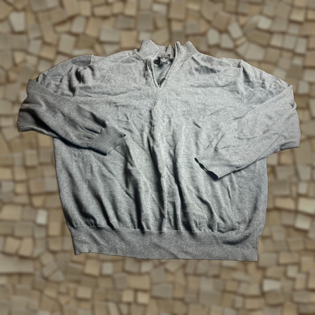 Jos. A. Bank Jos. A. Bank Sweater Men’s XXL Gray Pullover V-Neck Long Sleeve Knit Size US XXL / EU 58 / 5 - 1 Thumbnail