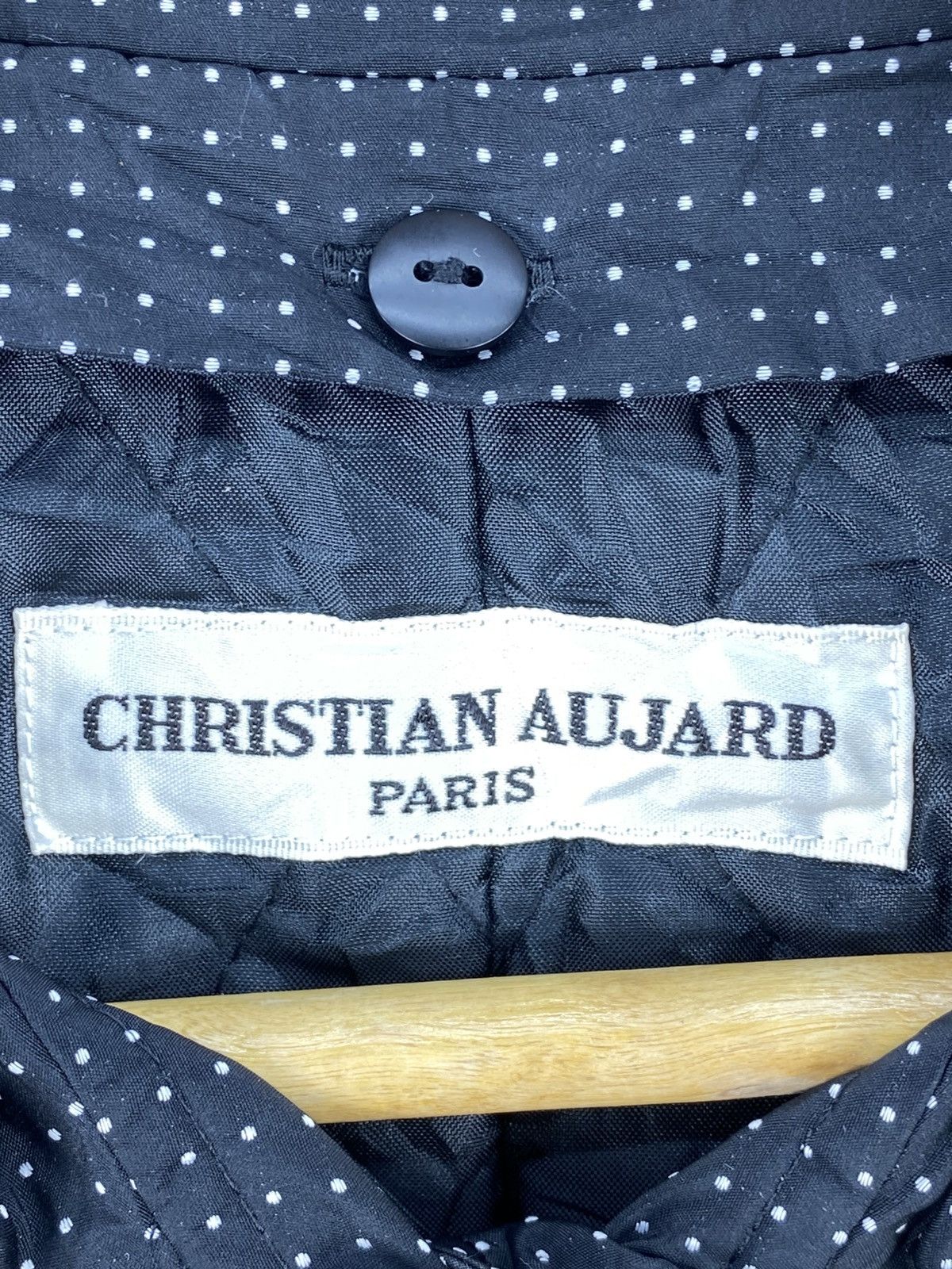 Japanese Brand Christian Aujard Small White Dot Trench Coat Size S / US 4 / IT 40 - 13 Thumbnail