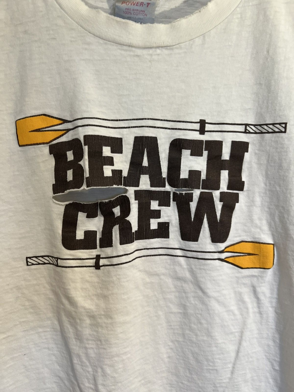 Vintage Oneita Thrashed Beach Crew Size US L / EU 52-54 / 3 - 2 Thumbnail