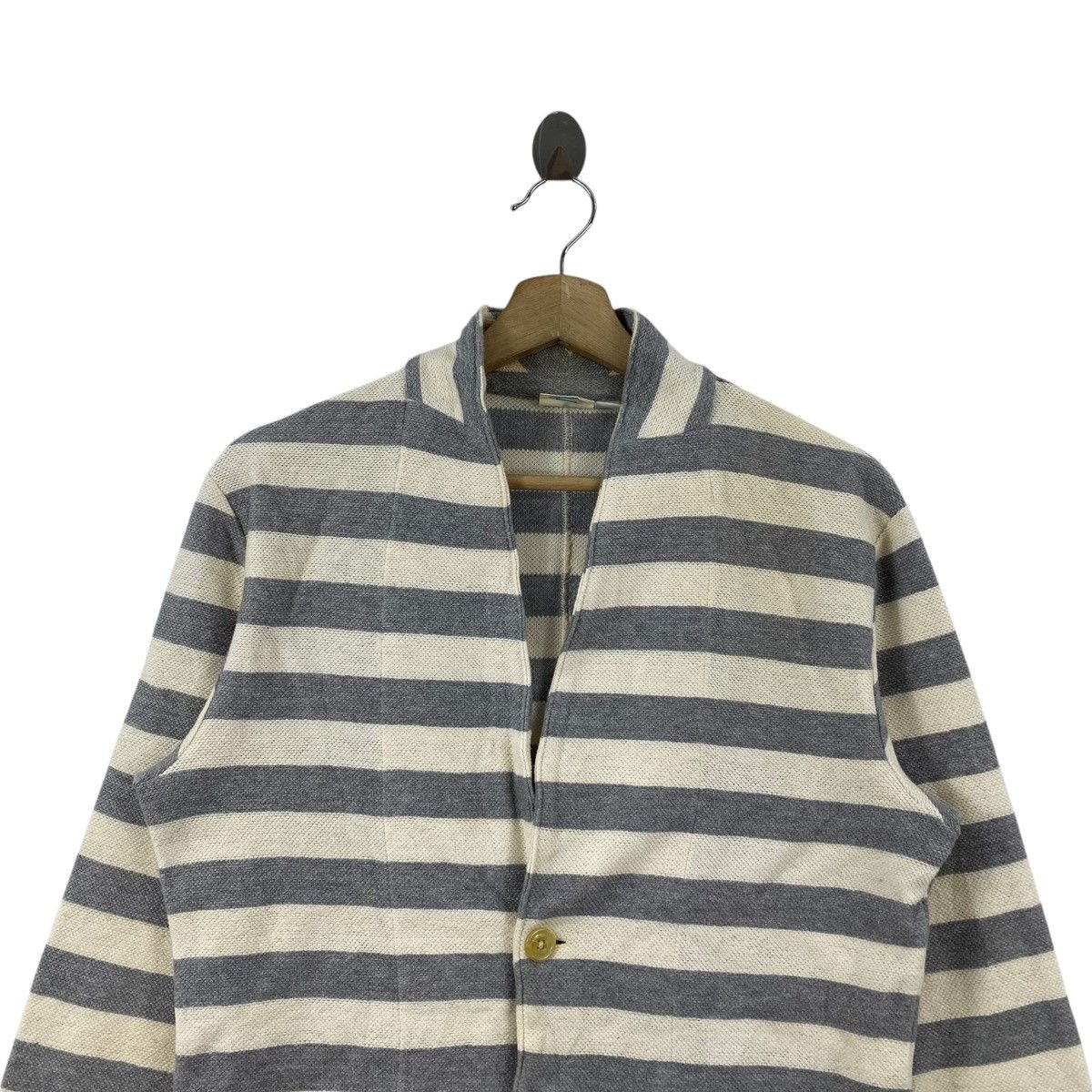 ABAHOUSE × Japanese Brand MYSELF ABAHOUSE Japanese Brand Stripes Coat Jacket Size US S / EU 44-46 / 1 - 2 Thumbnail