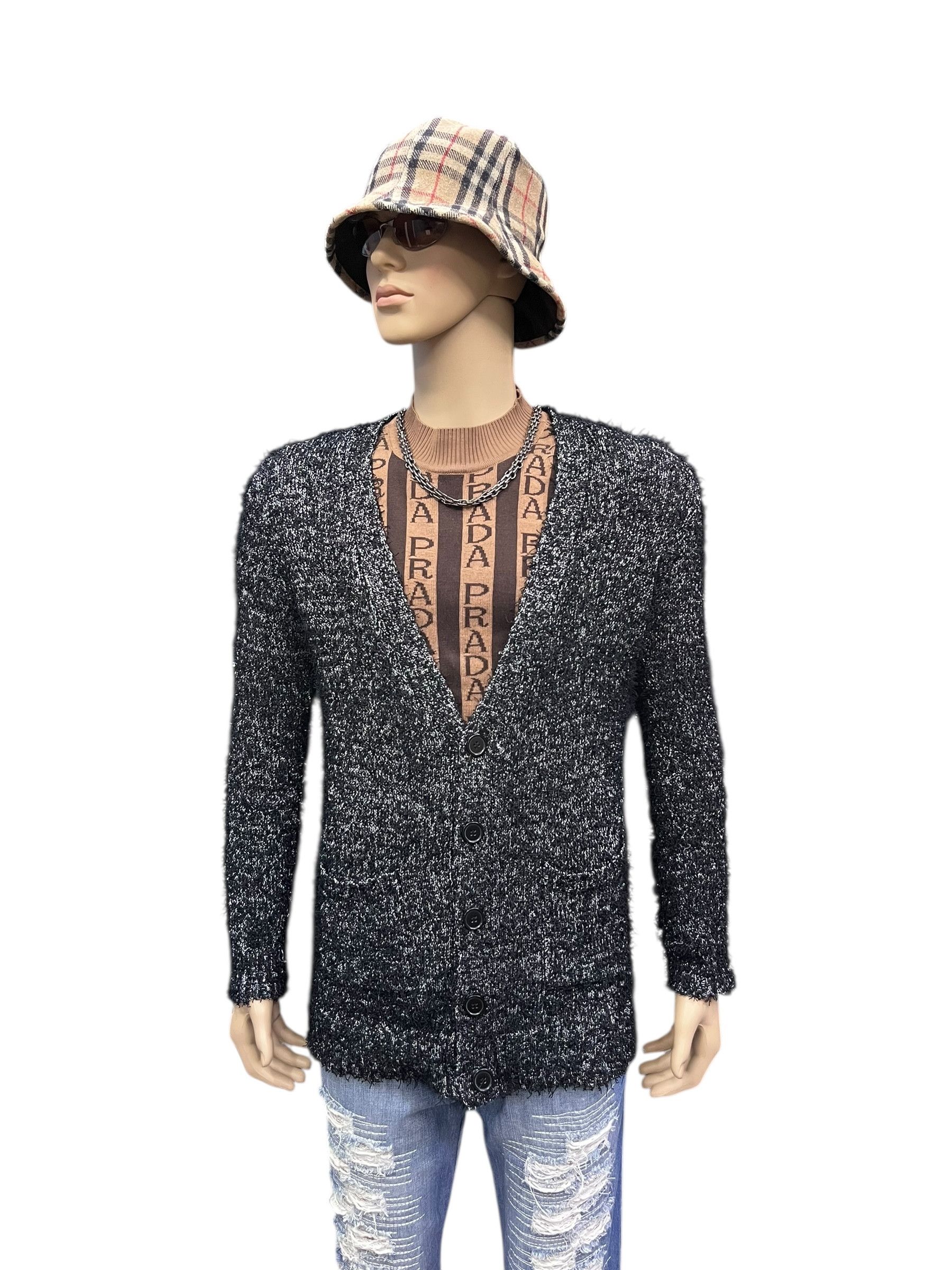 Seditionaries Black Peace Now Grunge Silver-Black Slit Thread Cardigan Size US S / EU 44-46 / 1 - 1 Thumbnail