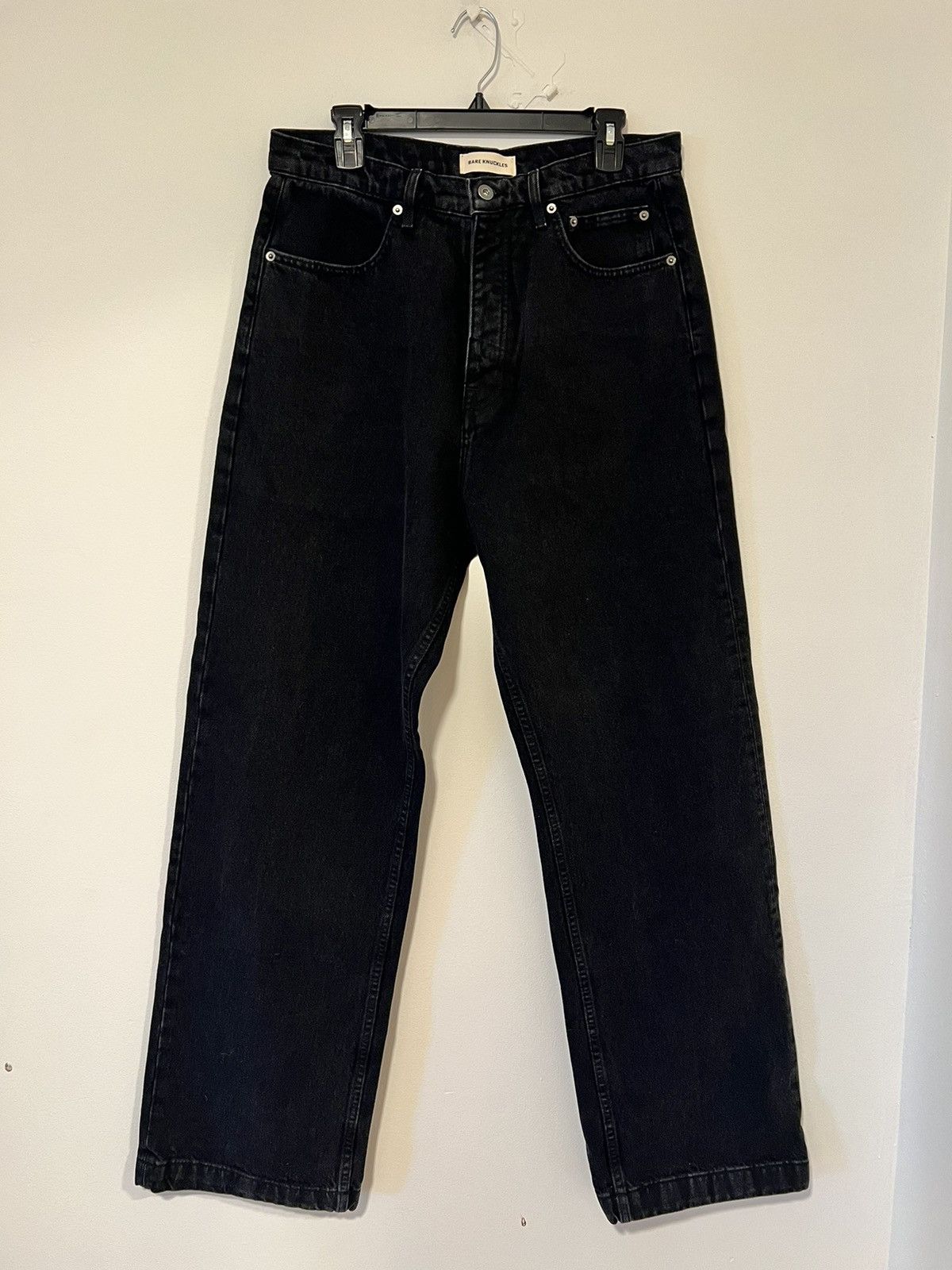 image of Bare Knuckles Javier Wide Leg Jeans (Version 1 - September 2023) in Black, Men's (Size 34)