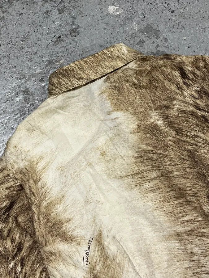 Just Cavalli 2000s Cavalli Fur Movement Beige Shirt Size US S / EU 44-46 / 1 - 7 Thumbnail