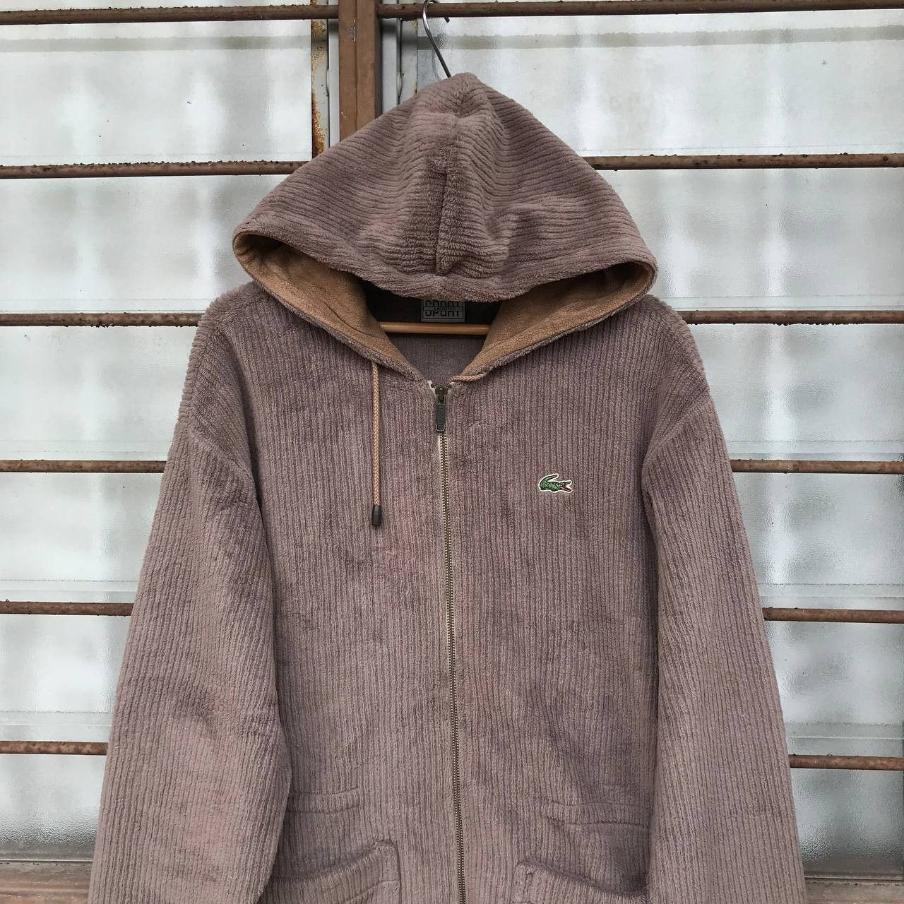 Lacoste × Vintage VINTAGE LACOSTE HOODIE X POLARTEX JUMPER BAGGY Size US XL / EU 56 / 4 - 8 Thumbnail