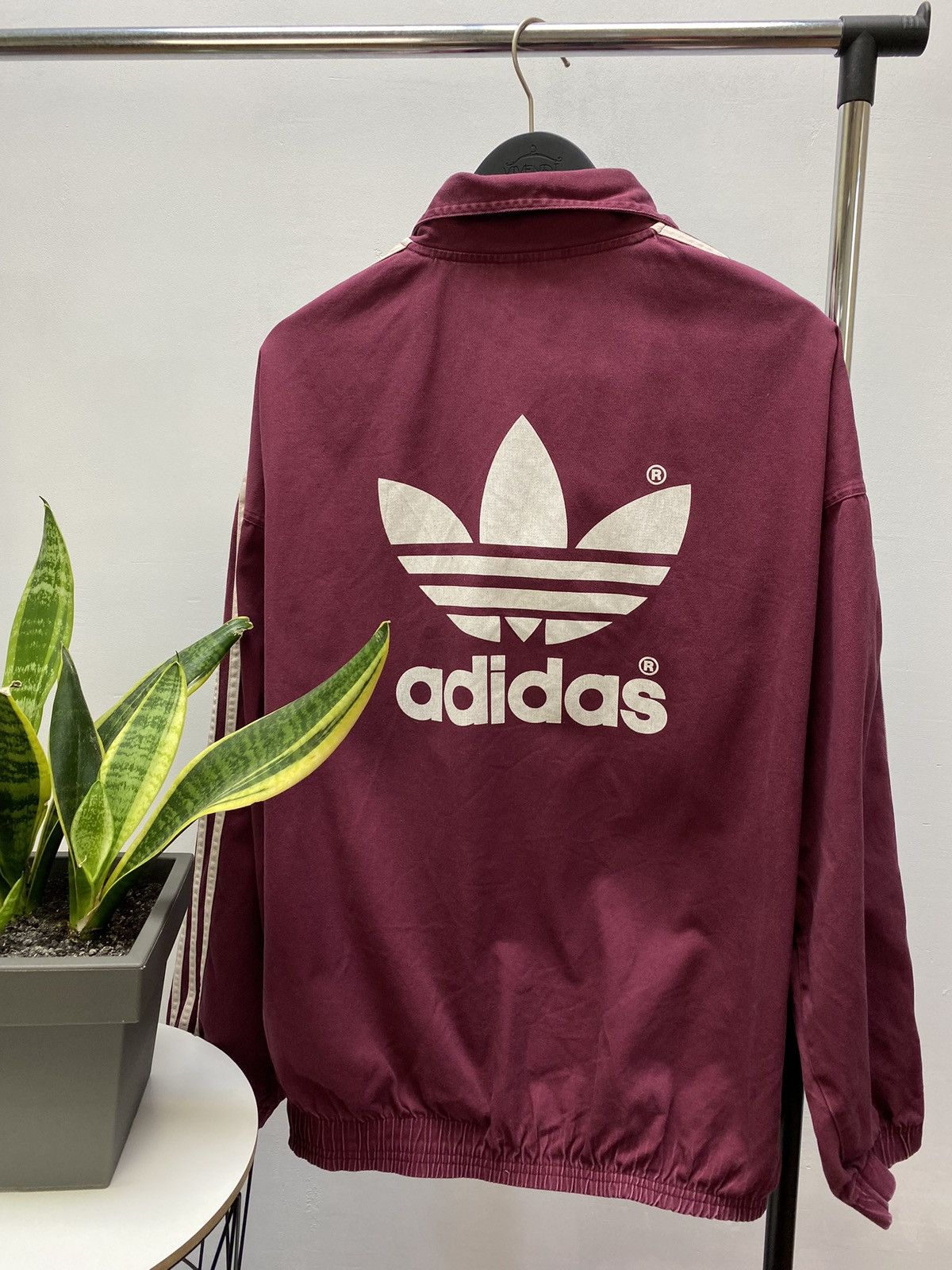 Adidas × Vintage Vintage Adidas Jacket Baggy Big Logo Cotton Y2K 80s Size US L / EU 52-54 / 3 - 2 Thumbnail