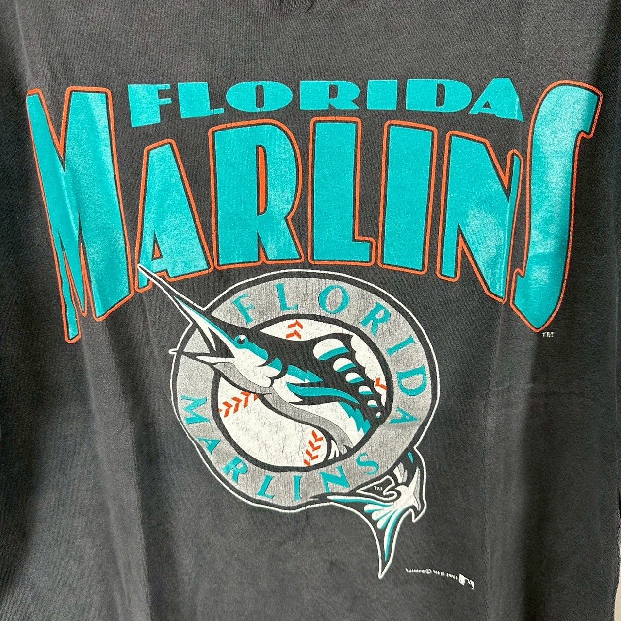 Vintage ​Vintage 1991 Florida Marlins Baseball MLB Nutmeg T-shirt Size US XL / EU 56 / 4 - 2 Thumbnail