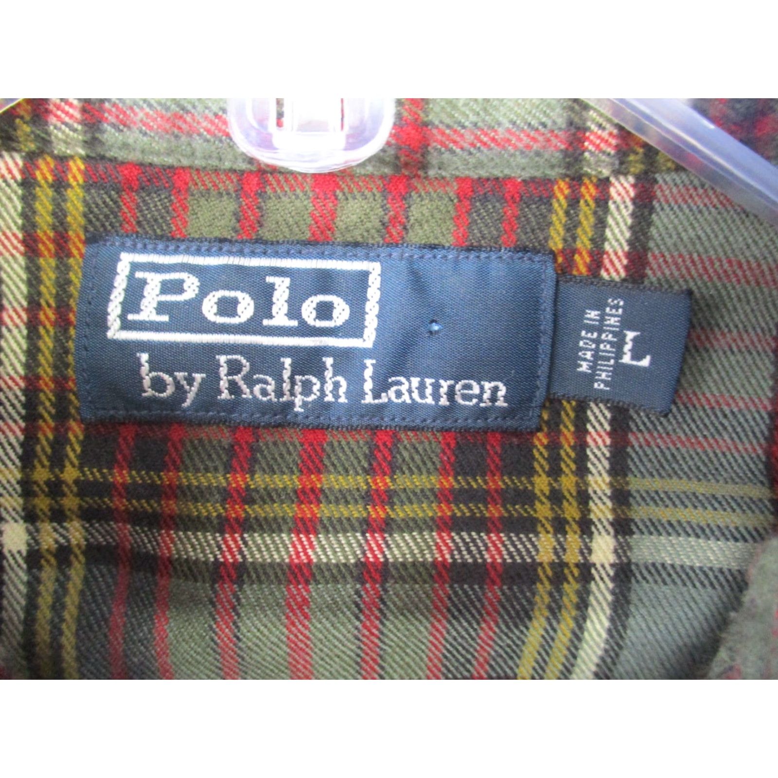 Polo Ralph Lauren VINTAGE Polo Ralph Lauren Flannel Shirt Large Red Plaid Military Shoulder Straps Mens Size US L / EU 52-54 / 3 - 4 Thumbnail