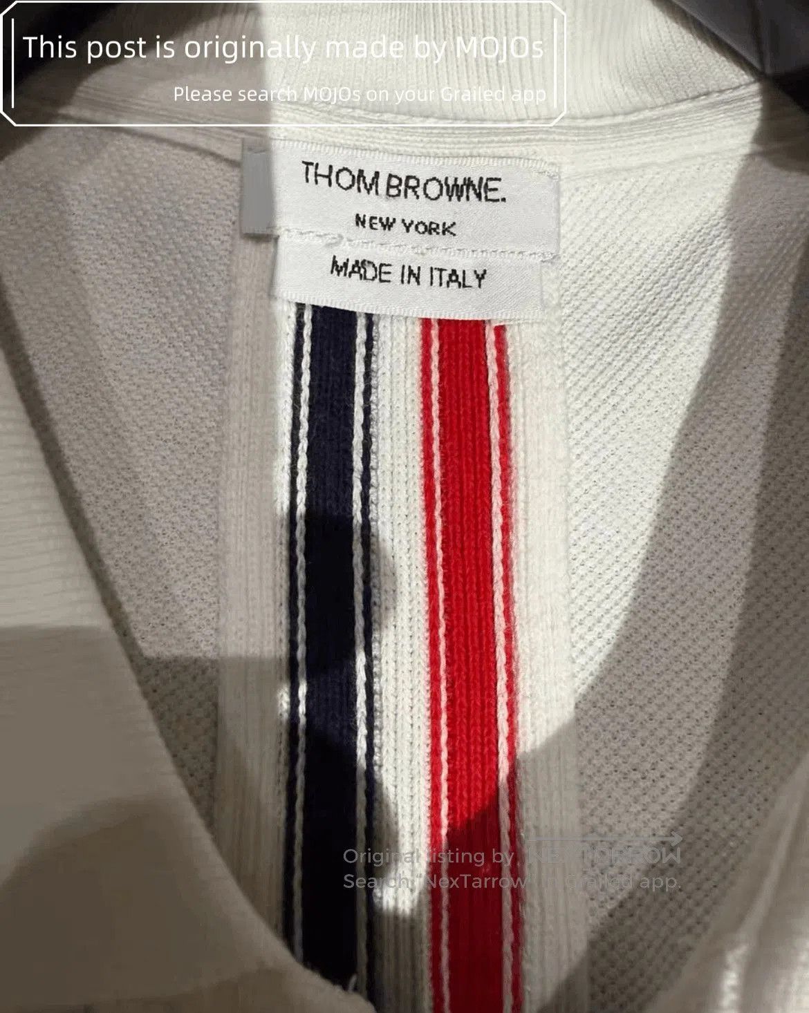 Thom Browne Sz 4 Thom Browne Back Triple Stripe White Polo. Size US XL / EU 56 / 4 - 6 Thumbnail