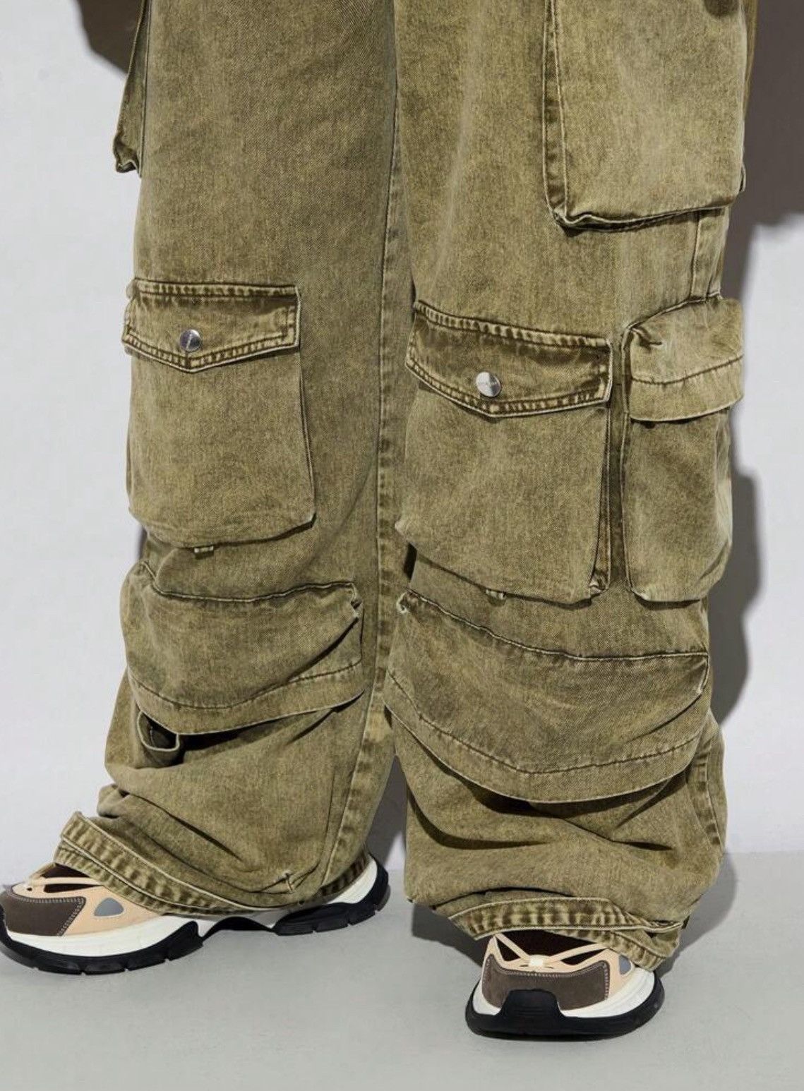 Japanese Brand × Vintage Japanese baggy cargo pants Size US 33 - 3 Thumbnail