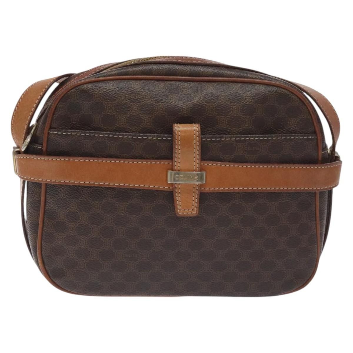 Celine CELINE Macadam Canvas Shoulder Bag Pvc Leather Brown Gold Size ONE SIZE - 2 Thumbnail