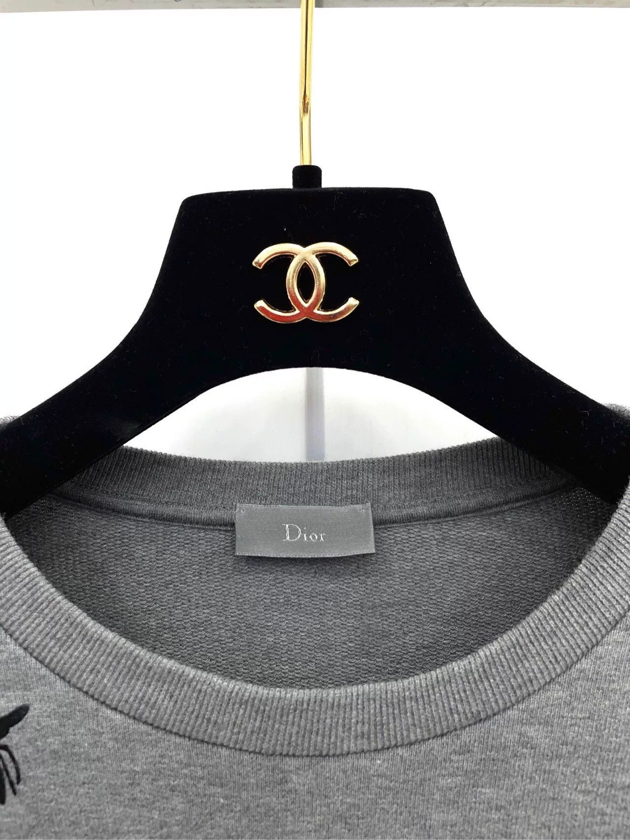 Dior Dior Gray Crew Neck Long Sleeve Sweatshirt Size US L / EU 52-54 / 3 - 3 Thumbnail