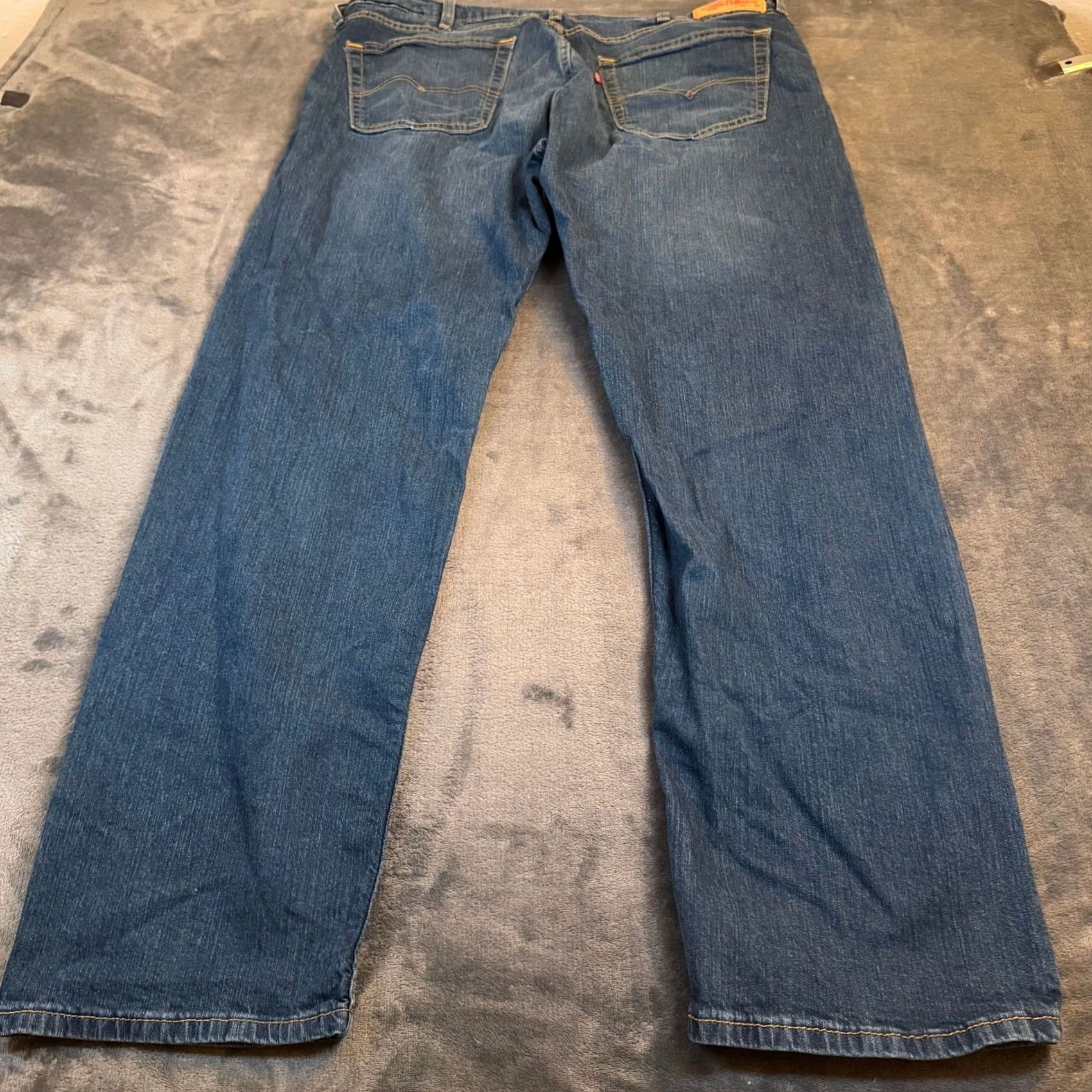 Levi's Levi's 505 Jeans Mens 40x32 Regular Fit Straight Leg Stretch Blue Denim Casual Size US 40 / EU 56 - 3 Thumbnail