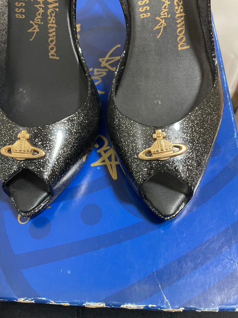 Vivienne Westwood Vivienne Westwood Black shiny Saturn Orb Fish Mouth heels Size US 5 / IT 35 - 2 Thumbnail