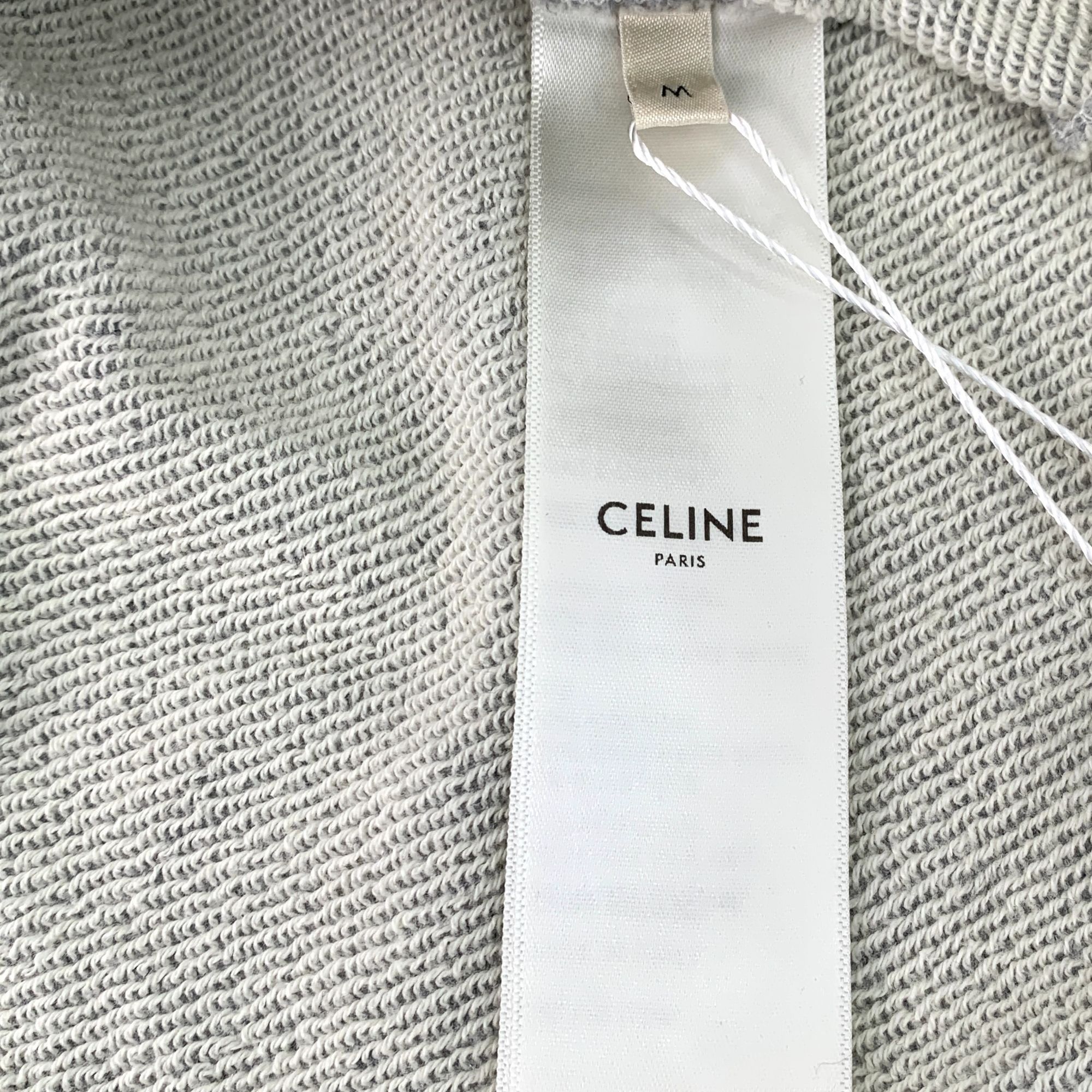 Celine Celine Gray Logo Print Cotton Crewneck Long Sleeve Sweatshir Size M / US 6-8 / IT 42-44 - 4 Thumbnail