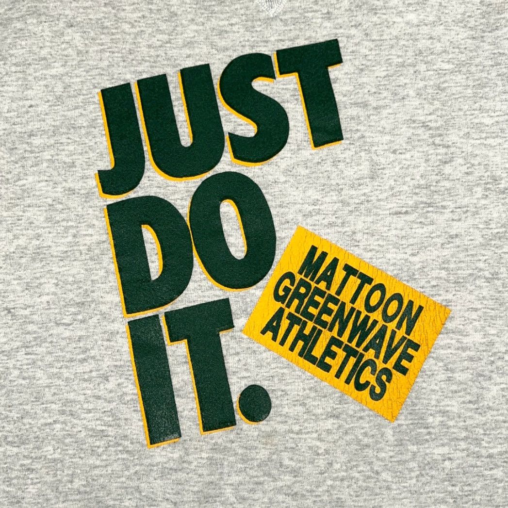 Russell Athletic VINTAGE Russell Athletic Gray 90s Just Do It USA Crewneck High School Sweater Adult M Gray Size US M / EU 48-50 / 2 - 2 Thumbnail