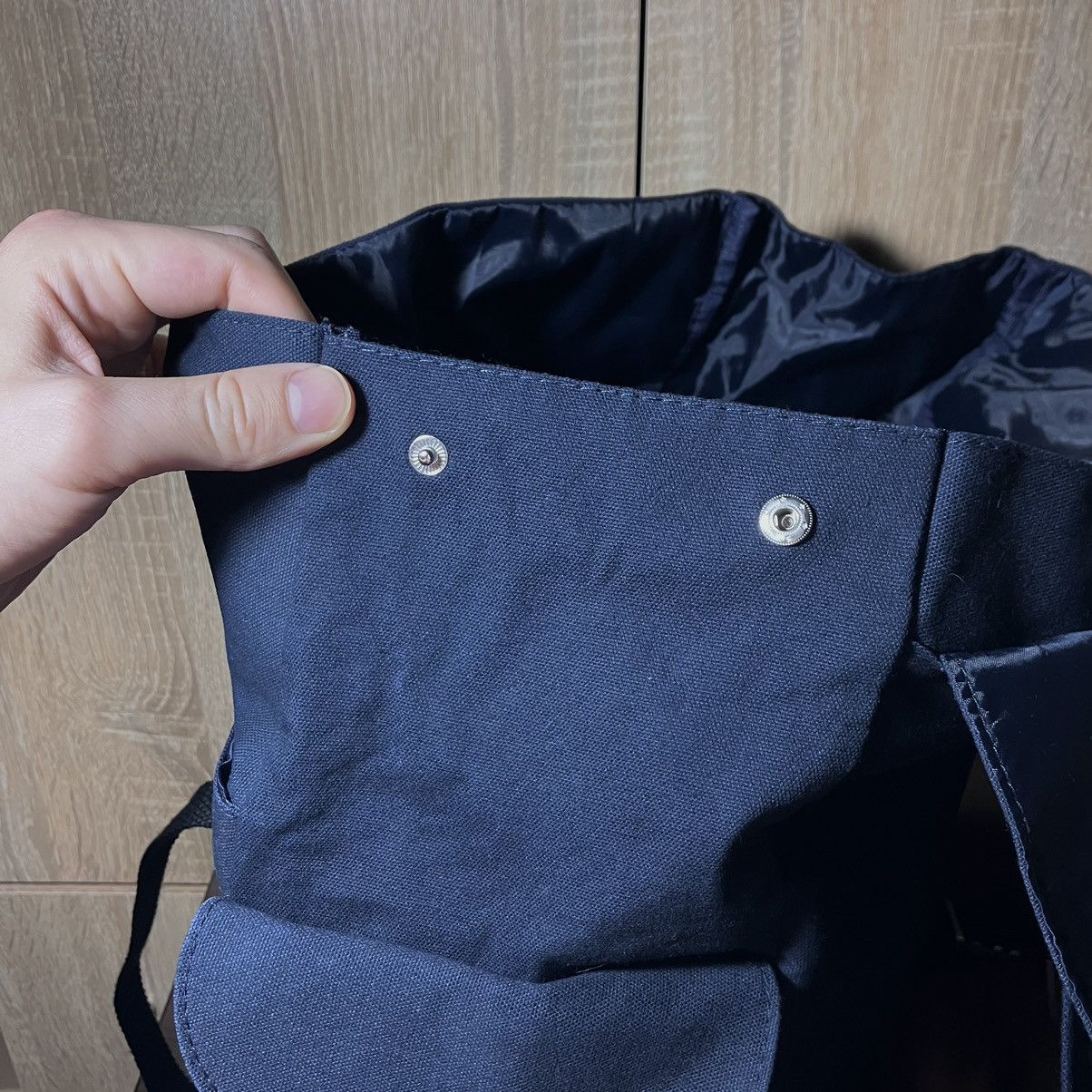 Jean Paul Gaultier JEAN PAUL GAULTIER Navy Blue Cotton Backpack City/Travel Bag Size ONE SIZE - 6 Thumbnail