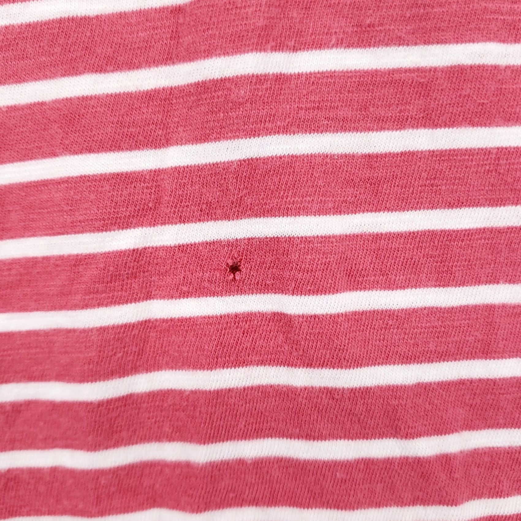 Chaps Chaps T-Shirt Womens PM Petite Red Striped V-Neck Short Sleeves Cotton Blend Size M / US 6-8 / IT 42-44 - 7 Thumbnail