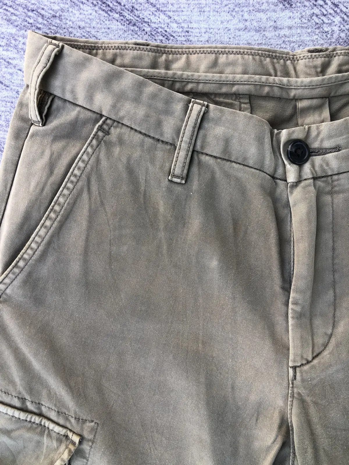 Vintage Faded Olive Cargo Trousers With 6 Pocket Work ware Size US 32 / EU 48 - 7 Thumbnail