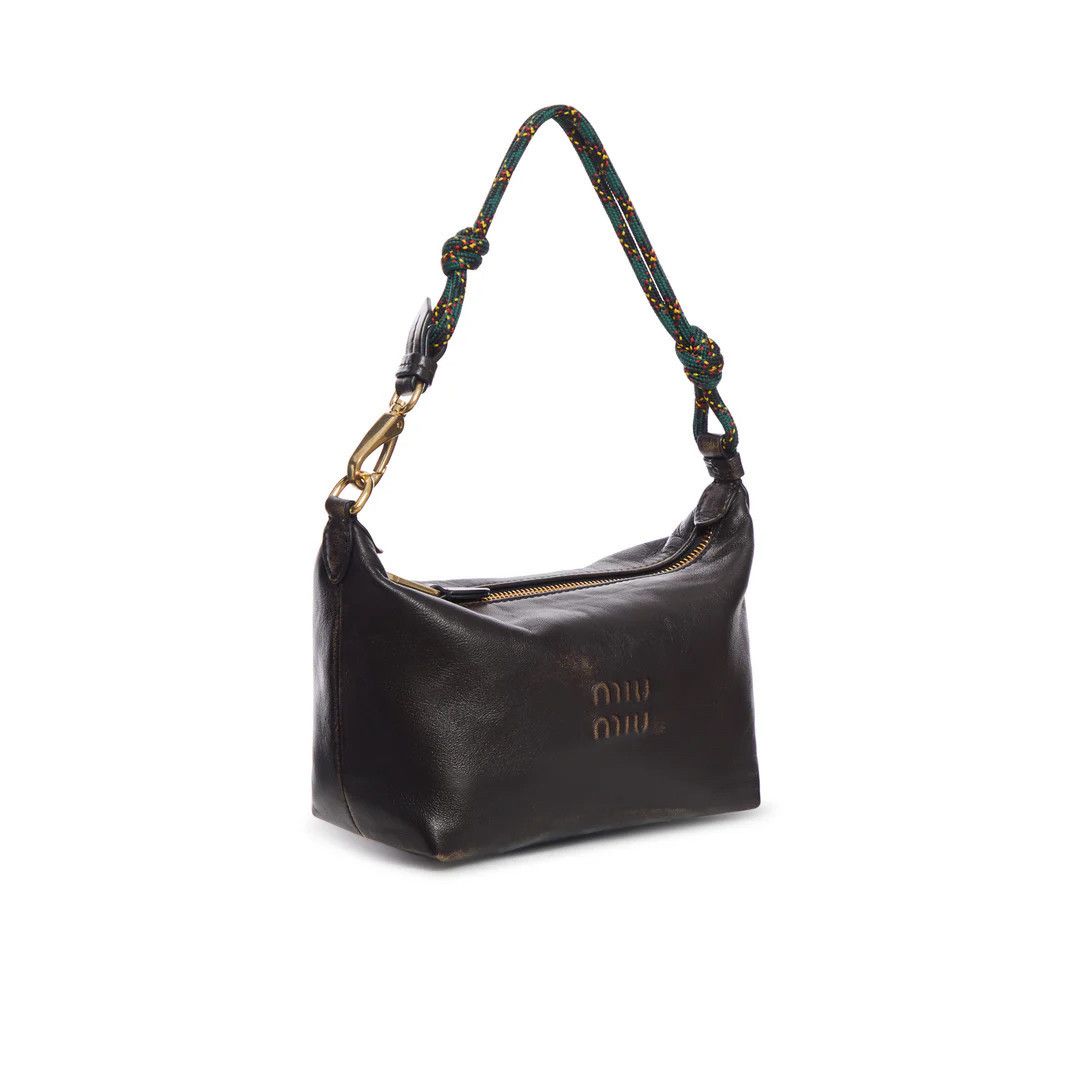 Miu Miu MIU MIU Coffee Leather Pouch New & Authentic Size ONE SIZE - 2 Thumbnail
