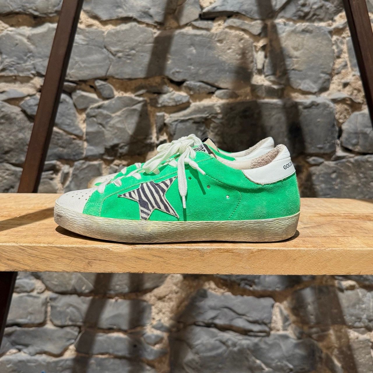 Golden Goose Golden Goose Superstar Neon Green Suede Sneakers Size US 7 / IT 37 - 5 Thumbnail