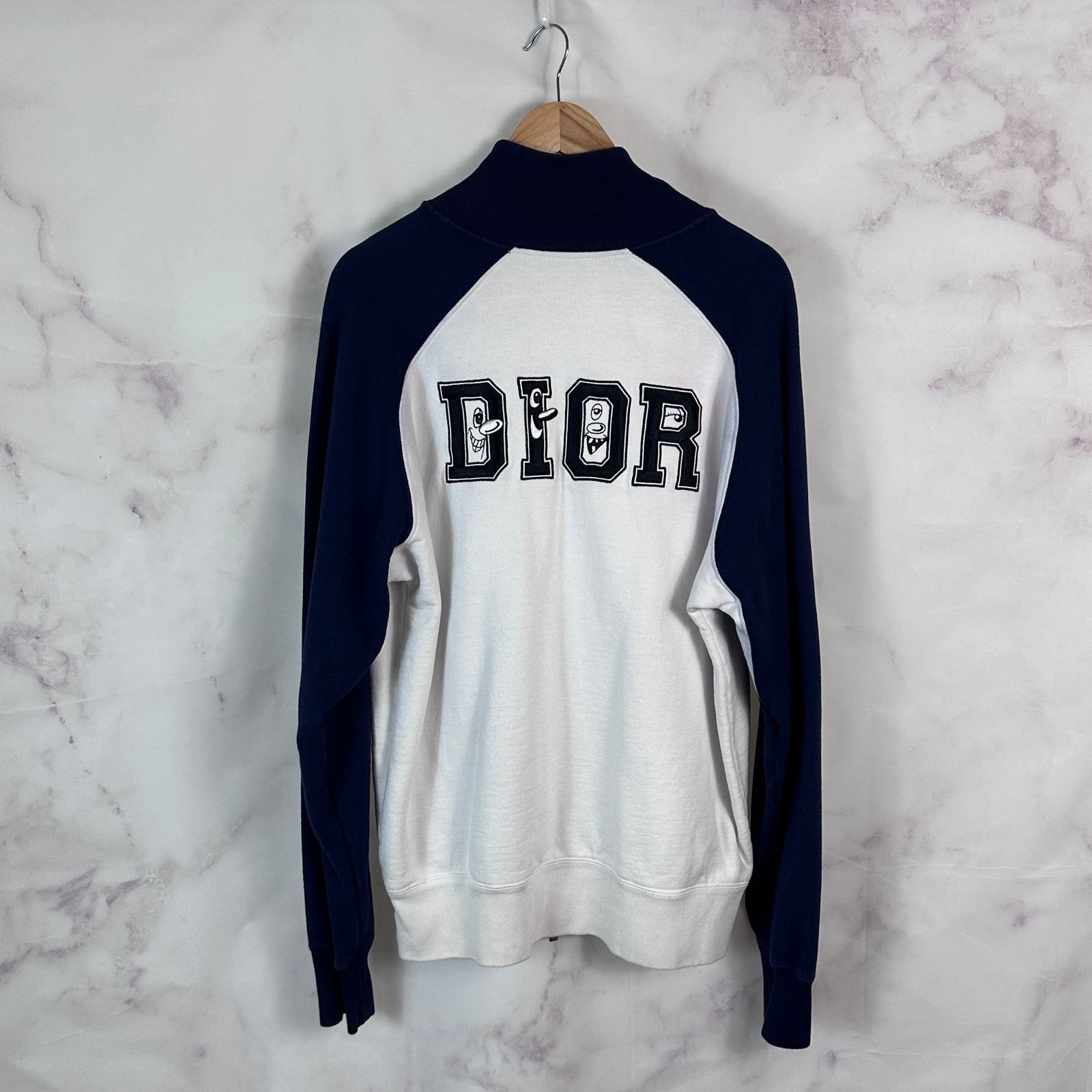Dior Kenny Scharf White/Navy Zip-Up Sweatshirt Size US XL / EU 56 / 4 - 9 Thumbnail