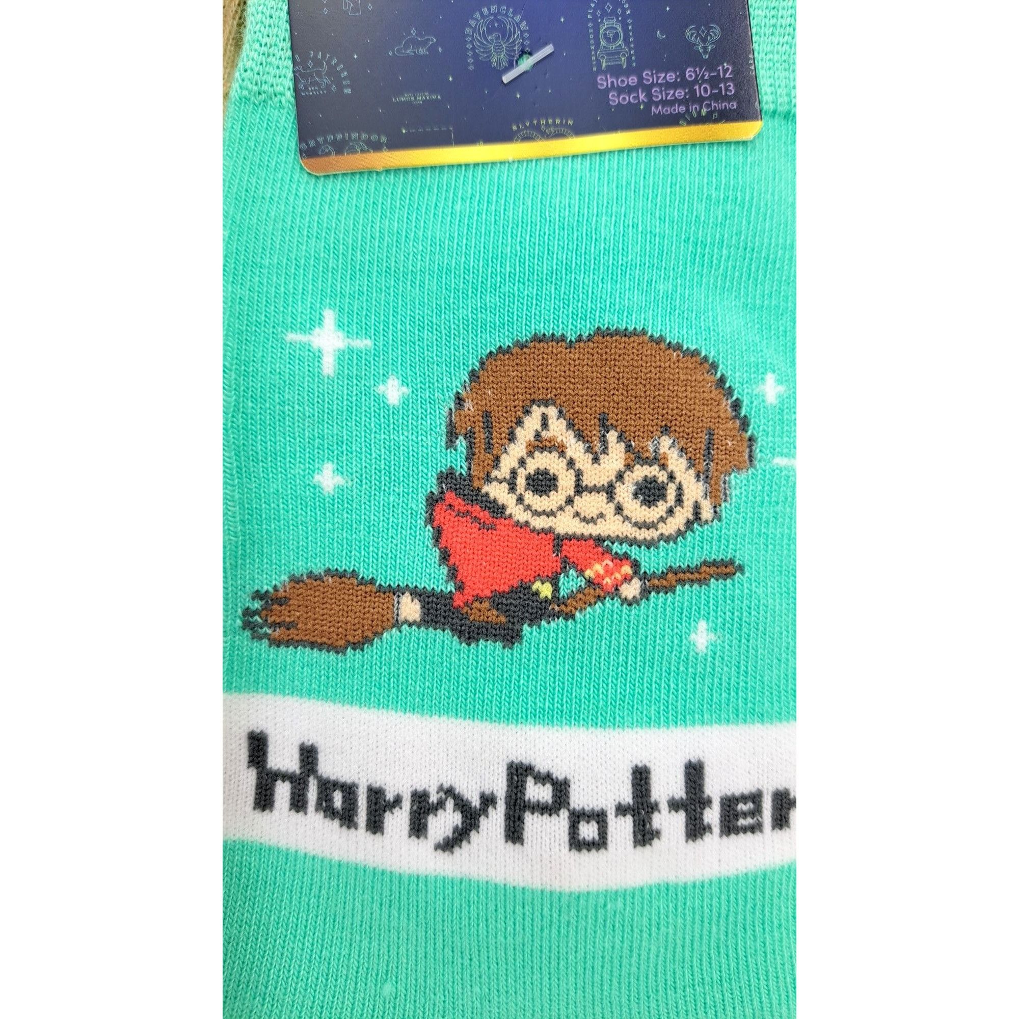 Warner Bros Harry Potter Socks 2 Pairs Hedwig Broomstick Wizard Hogwarts Size ONE SIZE - 2 Thumbnail
