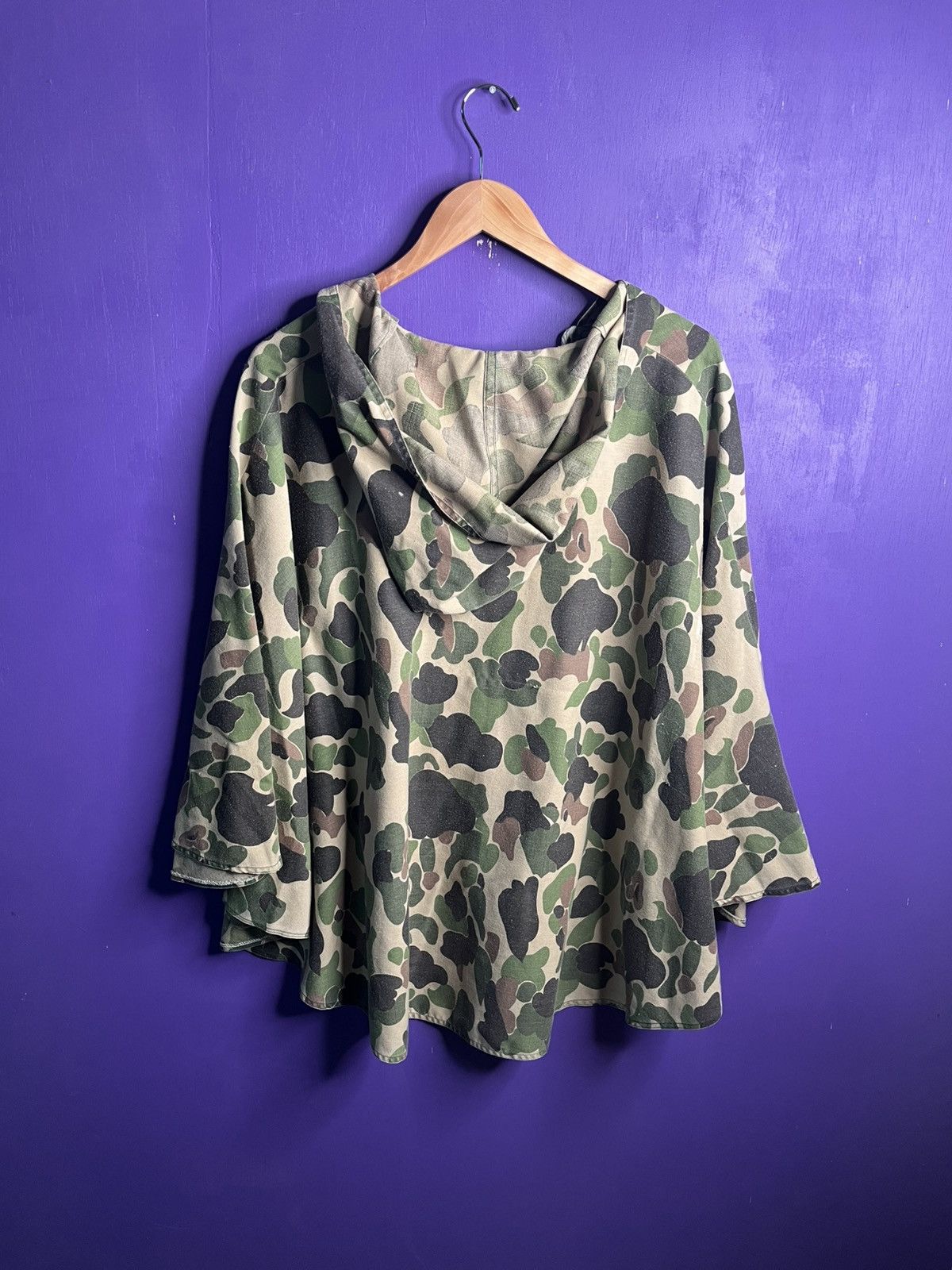 Vintage Vintage 70s Camo big pocket hooded poncho Size US XL / EU 56 / 4 - 2 Thumbnail