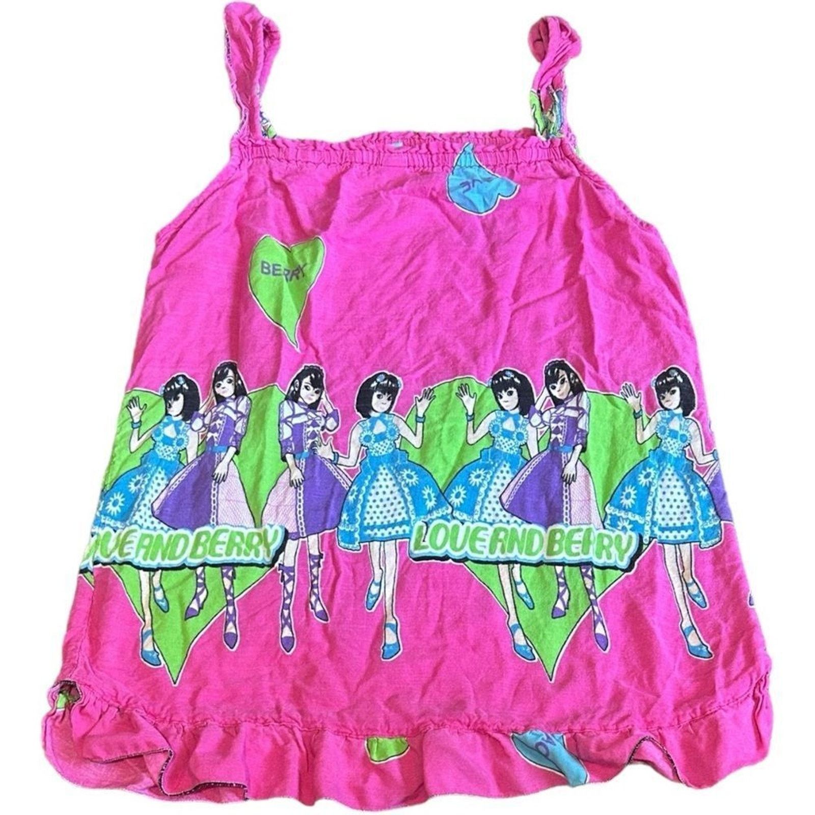 Anime × Cartoon Network × Japanese Brand Love and Berry Y2K Rare Japanese Arcade Game Tank Top Size L / US 10 / IT 46 - 2 Thumbnail