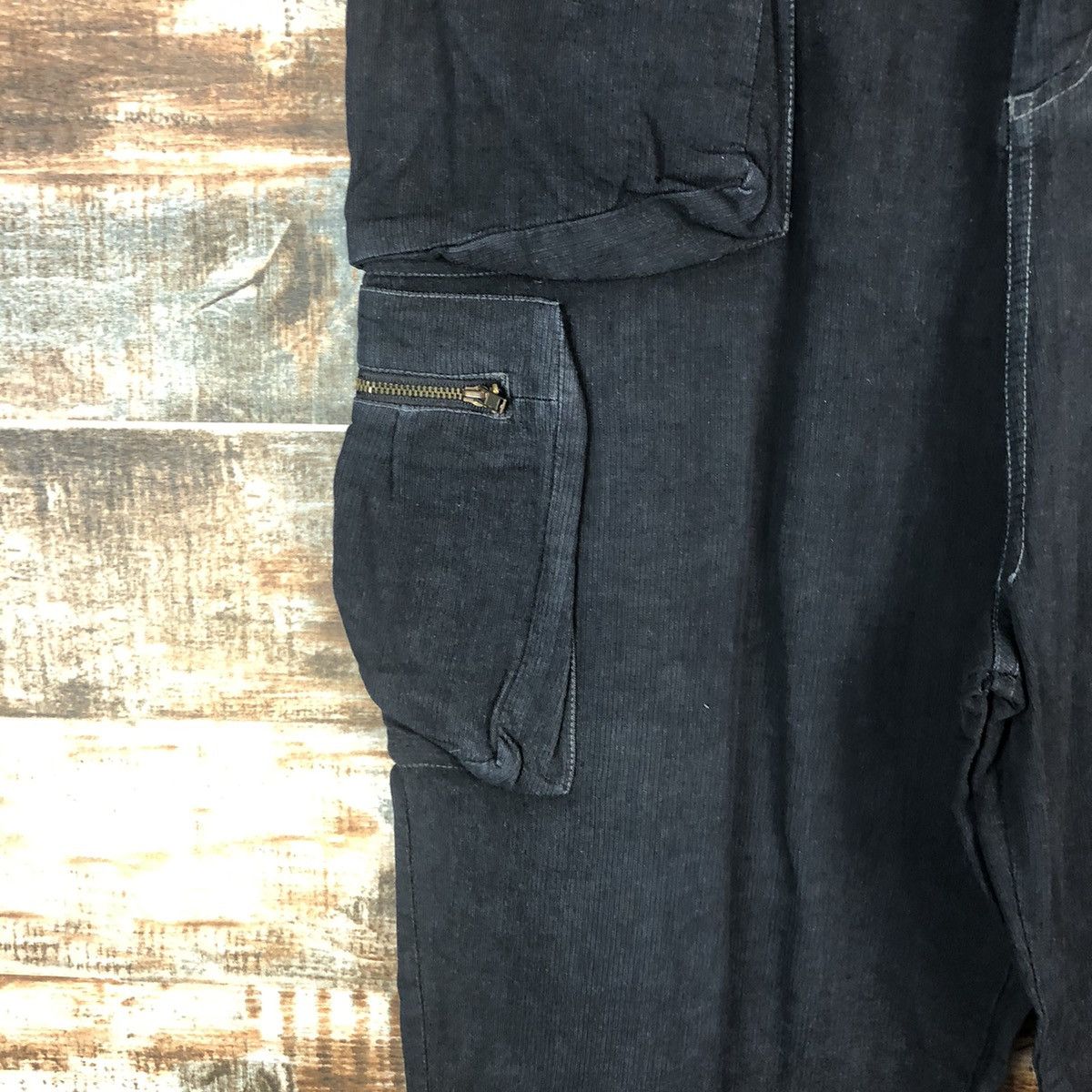 HARE DL Hare Dark Blue utility Cargo Multipocket Pants #C652 Size US 31 - 9 Thumbnail