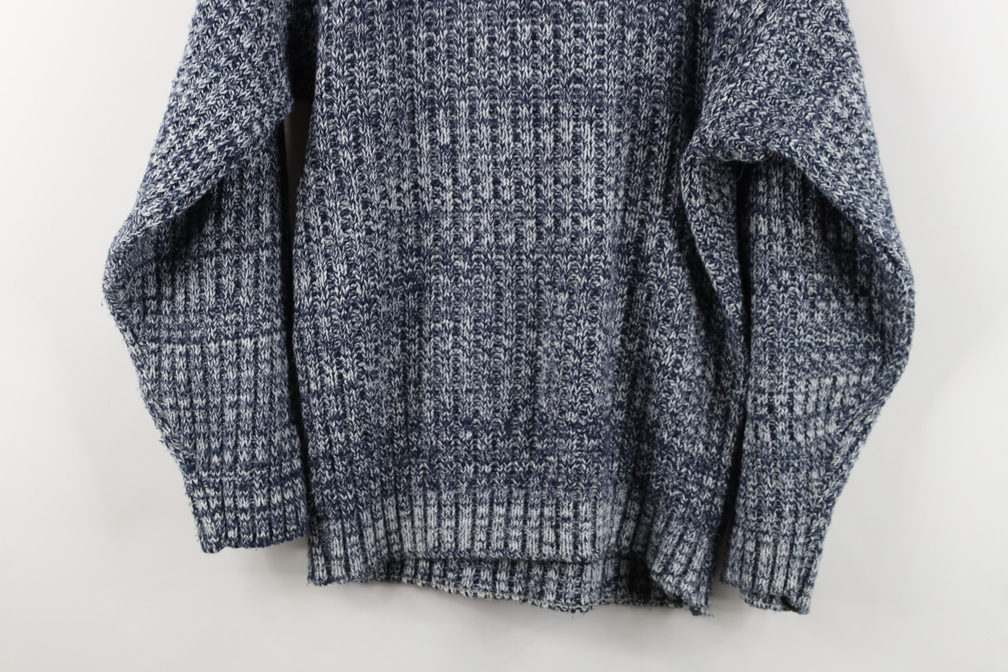 Vintage Vintage 90s Streetwear Chunky Ribbed Knit Sweater Blue USA Size US M / EU 48-50 / 2 - 11 Thumbnail