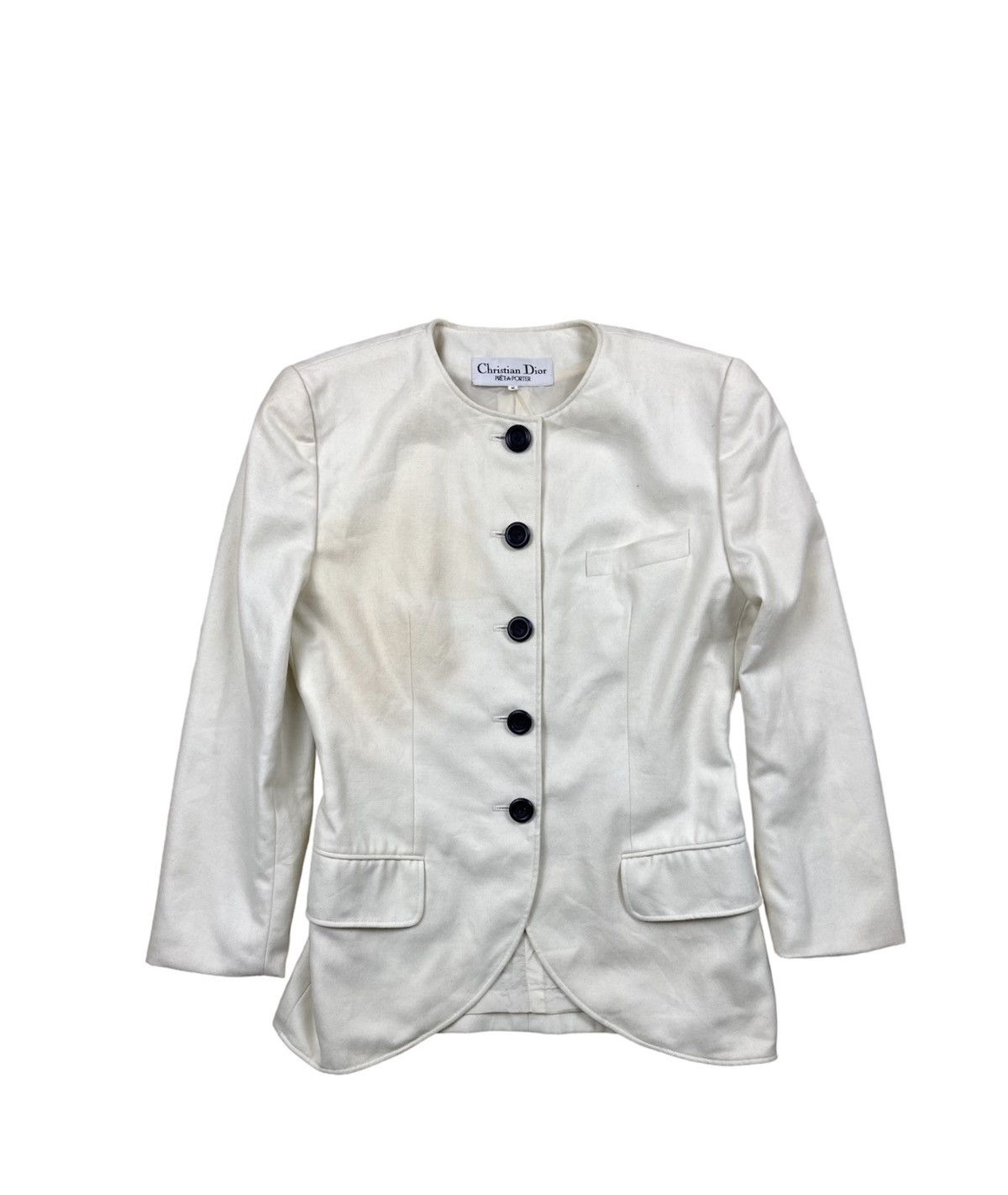 Christian Dior Monsieur × Vintage Vintage 80’s Christian Dior Cotton Blazer Jacket Size M / US 6-8 / IT 42-44 - 1 Thumbnail