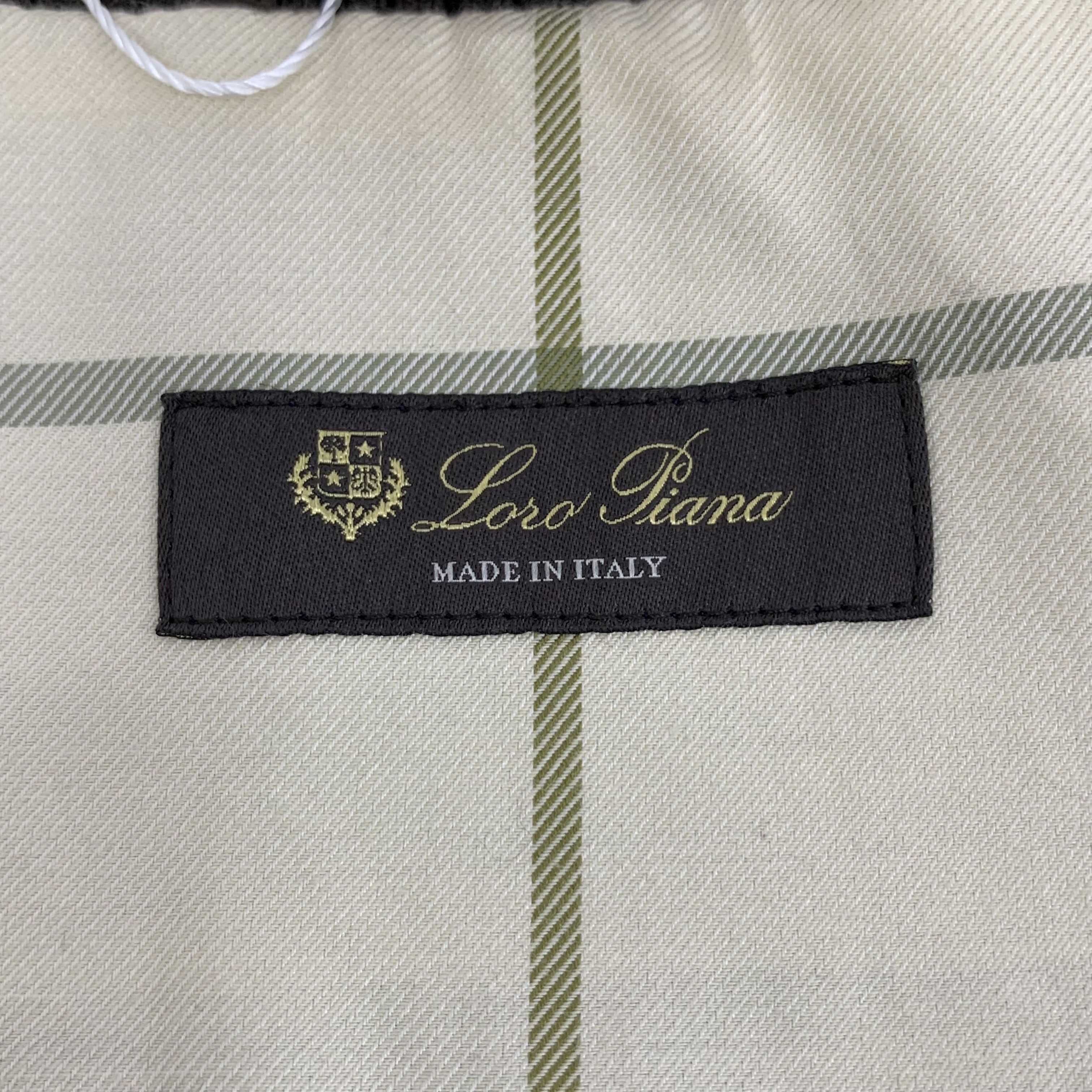 Loro Piana Loro Piana Cotton Zip-Up Jacket in Deep Brown (Size L) Size US L / EU 52-54 / 3 - 5 Thumbnail