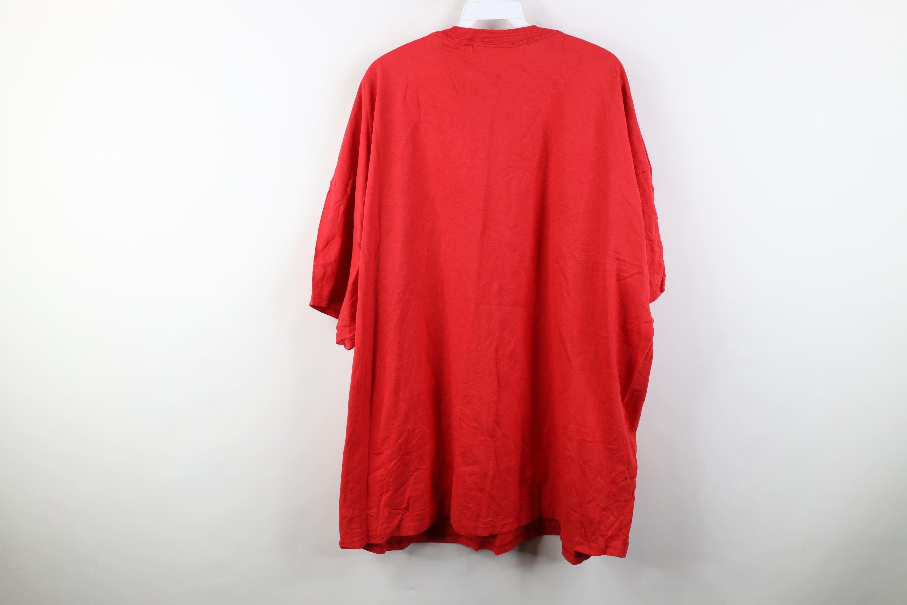 Hanes Deadstock Vintage 90s Y2K Hanes Cotton Pocket T-Shirt Red Size US XXL / EU 58 / 5 - 11 Thumbnail