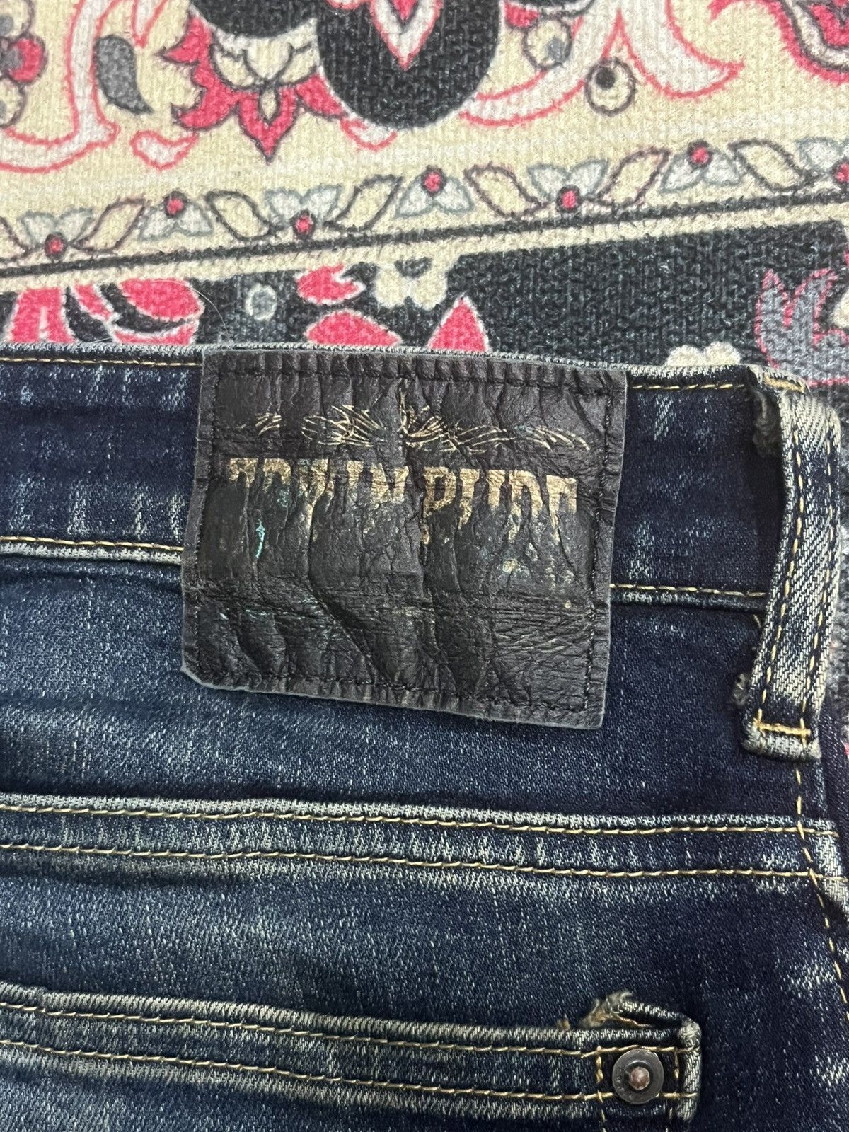 Balmain Vintage Japanese Brand Edwin Pure Dark Blue Wash Biker Jeans Size US 32 / EU 48 - 9 Thumbnail