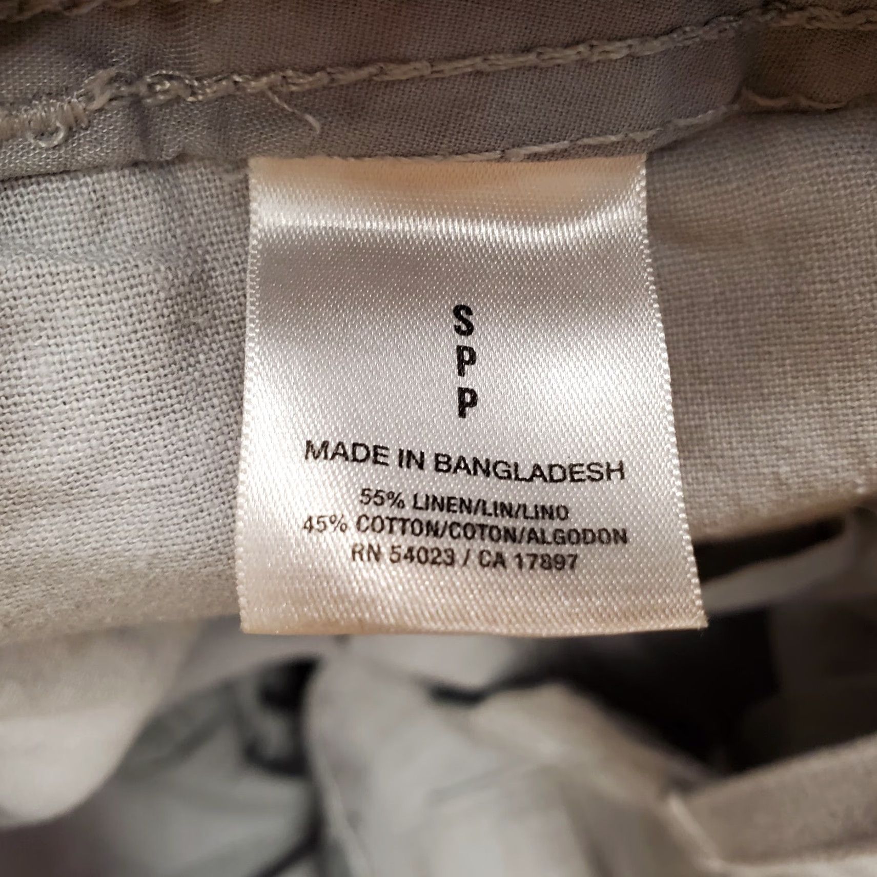 Old Navy Old Navy Linen Pants Womens Small Gray Cotton Flat Front Draw Zip Strings Chino Casual 30in Inseam Pockets Size 28" / US 6 / IT 42 - 4 Thumbnail