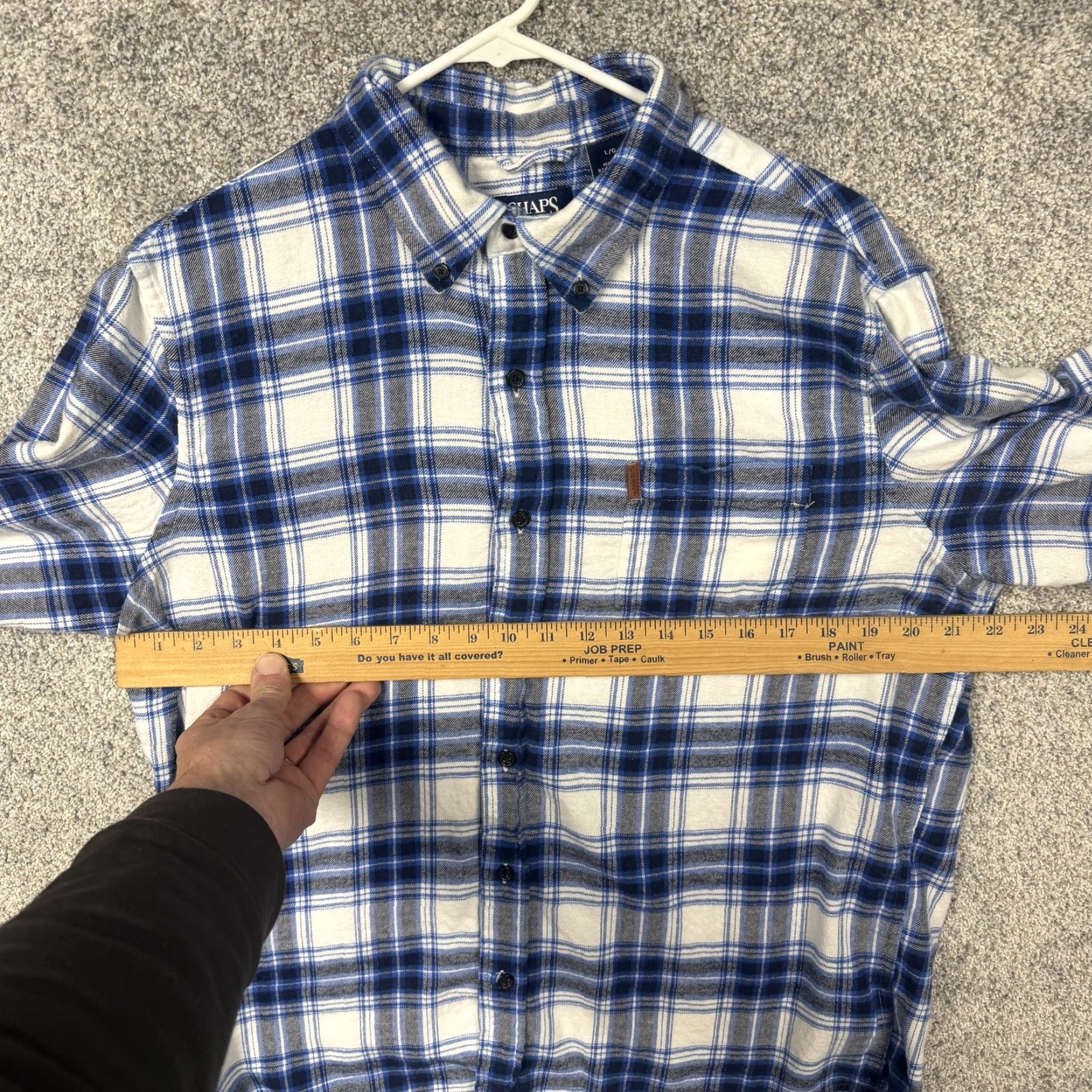 Chaps Chaps Button-Down Shirt Men L Blue Flannel Plaid Long Sleeve Cotton Casual Size US L / EU 52-54 / 3 - 4 Thumbnail