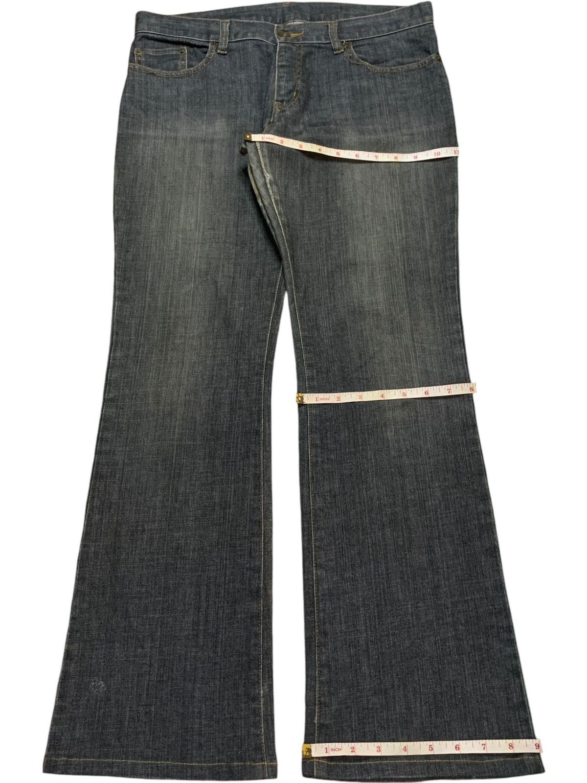 Uniqlo Vintage Japanese Uniqlo Mud Wash Style Flared Jeans Size 33" - 13 Thumbnail