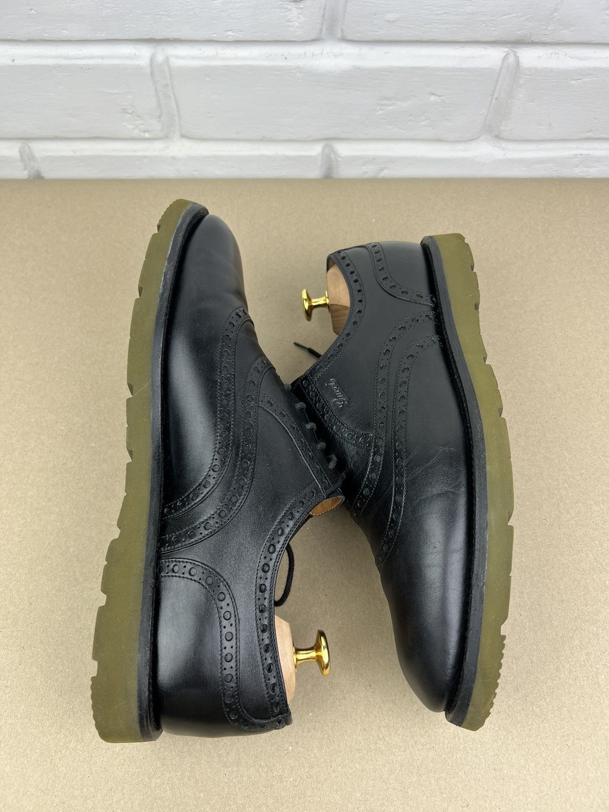 Gucci GUCCI Oxfords Brogues Leather Shoes Lace Up Logo Black Men’s Size US 9.5 / EU 42-43 - 11 Thumbnail