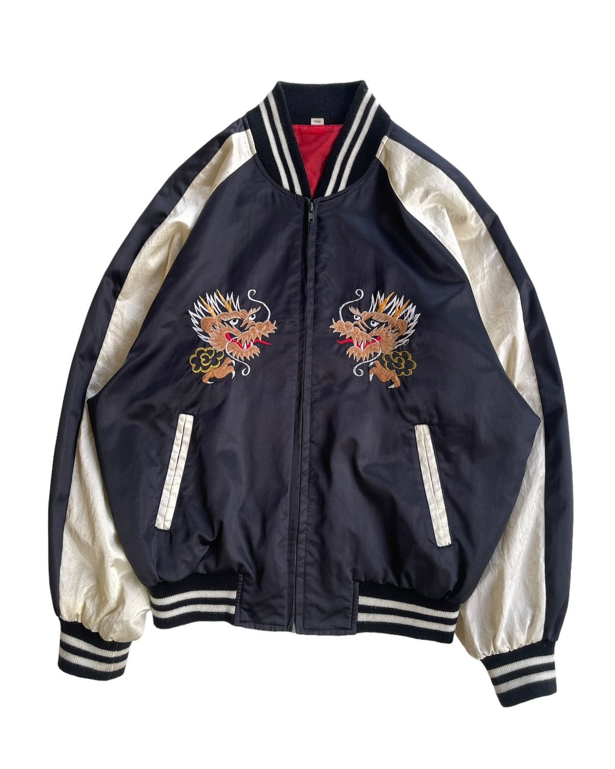 Japanese Brand Vintage Sukajan Souvenir Satin Jacket Made in Japan Size US L / EU 52-54 / 3 - 1 Thumbnail