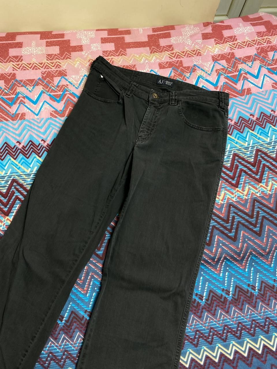 Armani vintage black denim pants Y2K Armani jeans streetwear Size US 30 / EU 46 - 9 Thumbnail