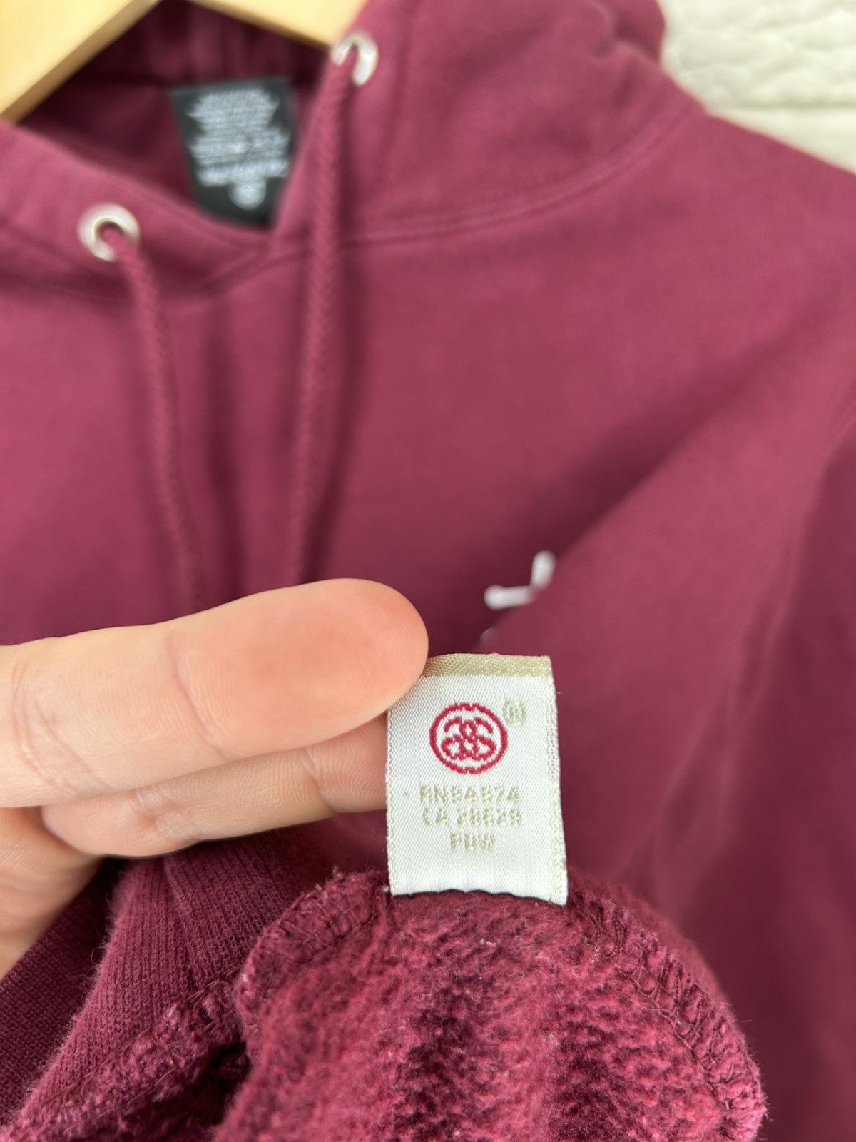 Stussy Stussy Maroon Basic C Pullover Logo Hoodie Size US S / EU 44-46 / 1 - 12 Thumbnail