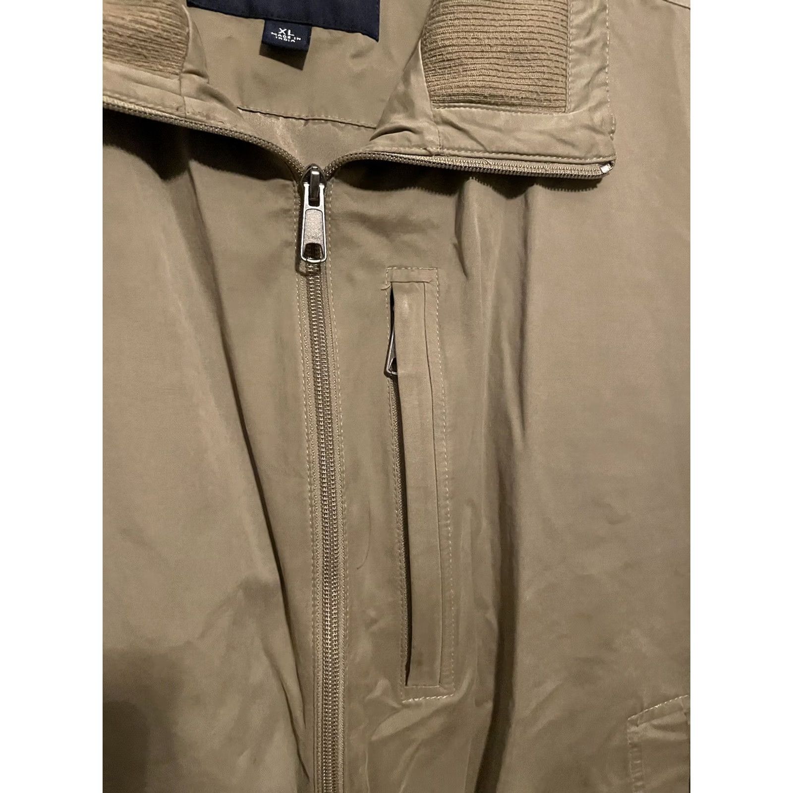 Roundtree & Yorke Roundtree & Yorke Outdoors Mens XL Beige Khaki Tan Zip-up Bomber Jacket B322 Size US XL / EU 56 / 4 - 4 Thumbnail