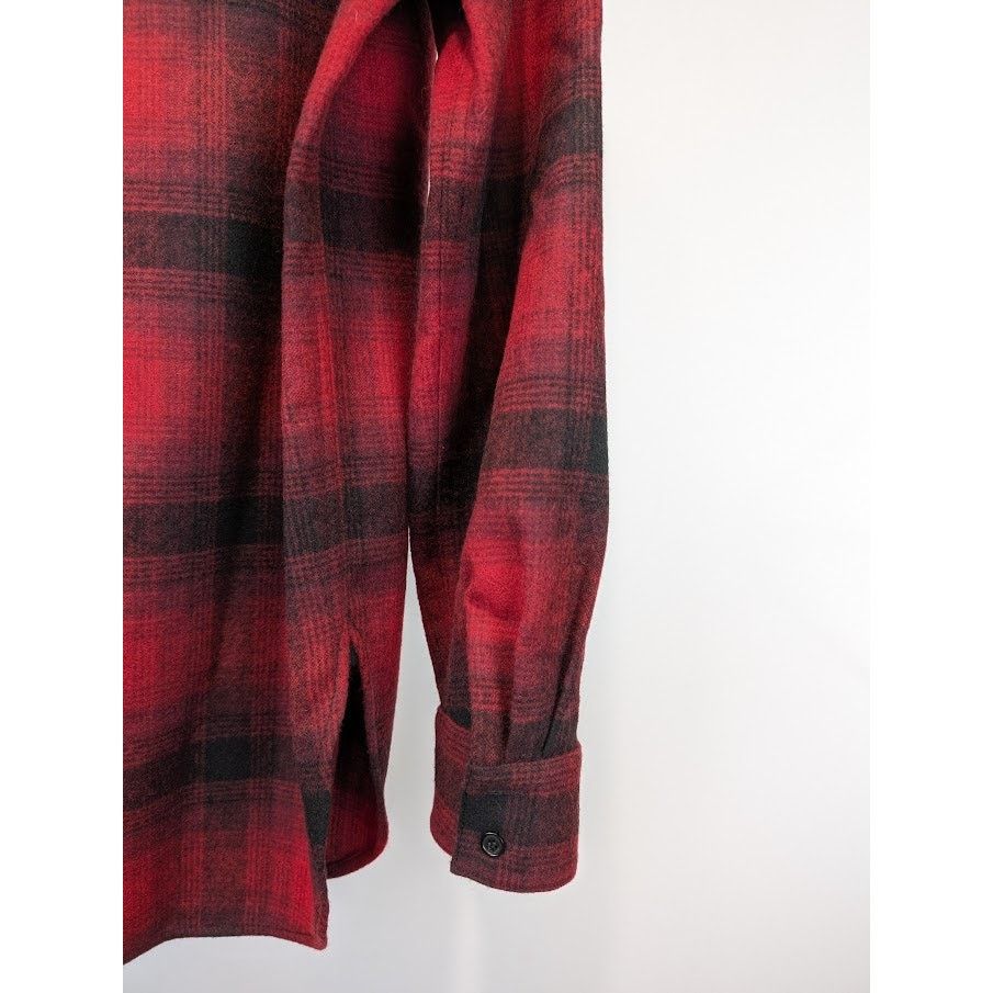 Saint Laurent Paris o1rshd1 Checked Button Up Shirt in Red/Black Size US M / EU 48-50 / 2 - 15 Thumbnail