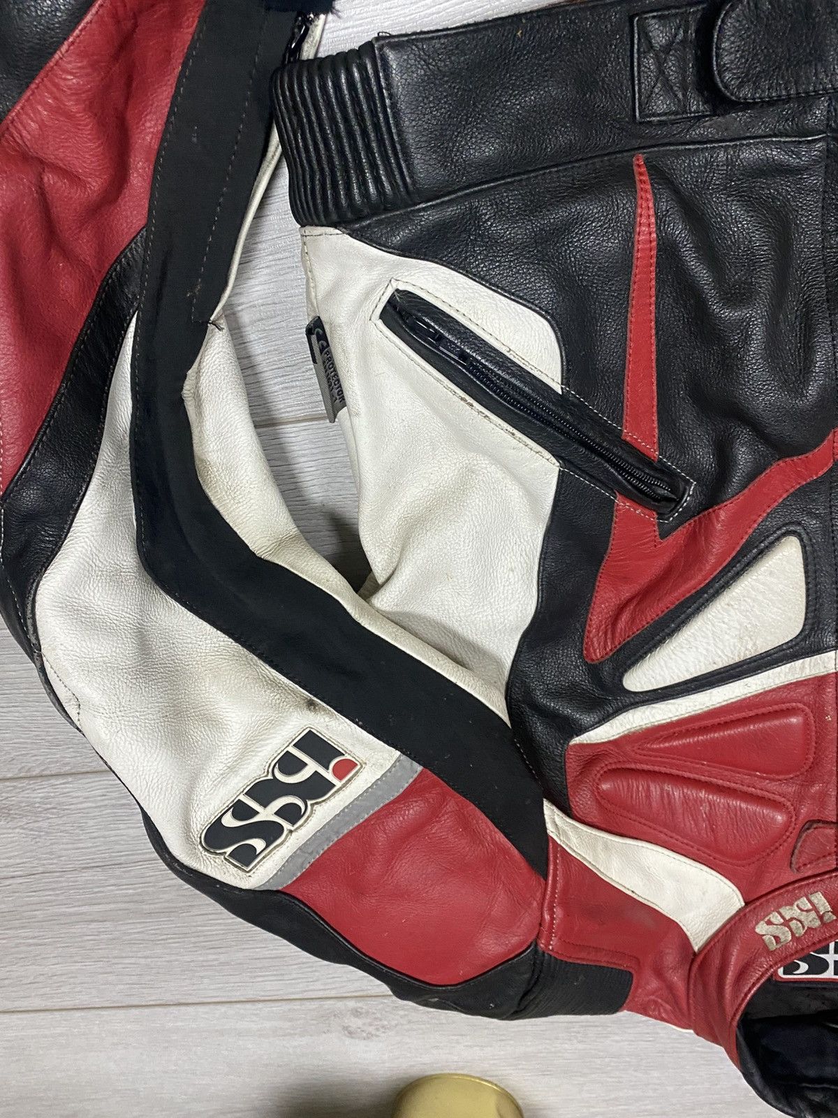 Other IXS leather vintage racing moto jacket protection Size US M / EU 48-50 / 2 - 4 Thumbnail