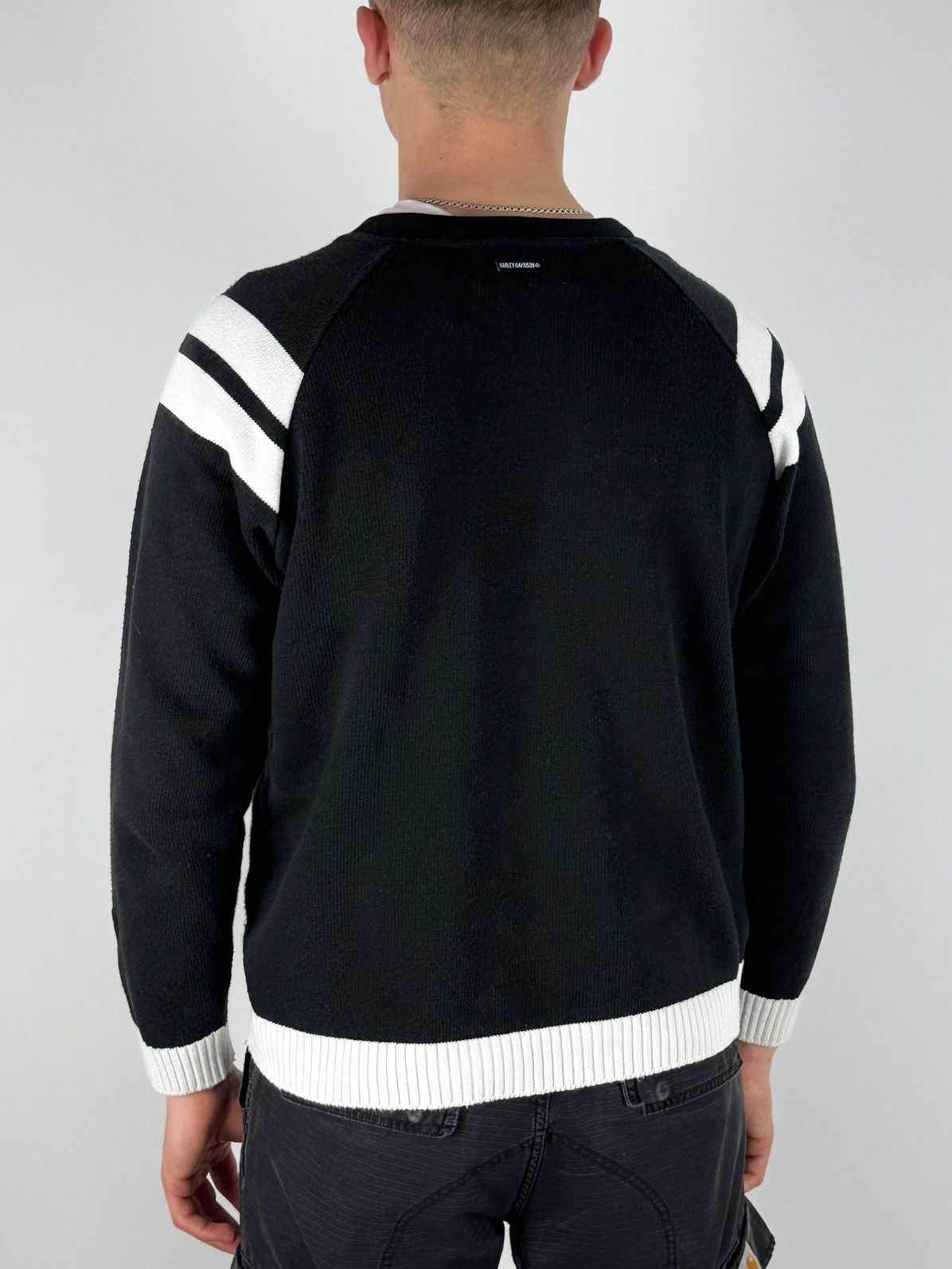 Harley Davidson × Vintage Y2K Vintage Harley Davidson V-Neck Mix Sweatshirt Size US S / EU 44-46 / 1 - 2 Thumbnail