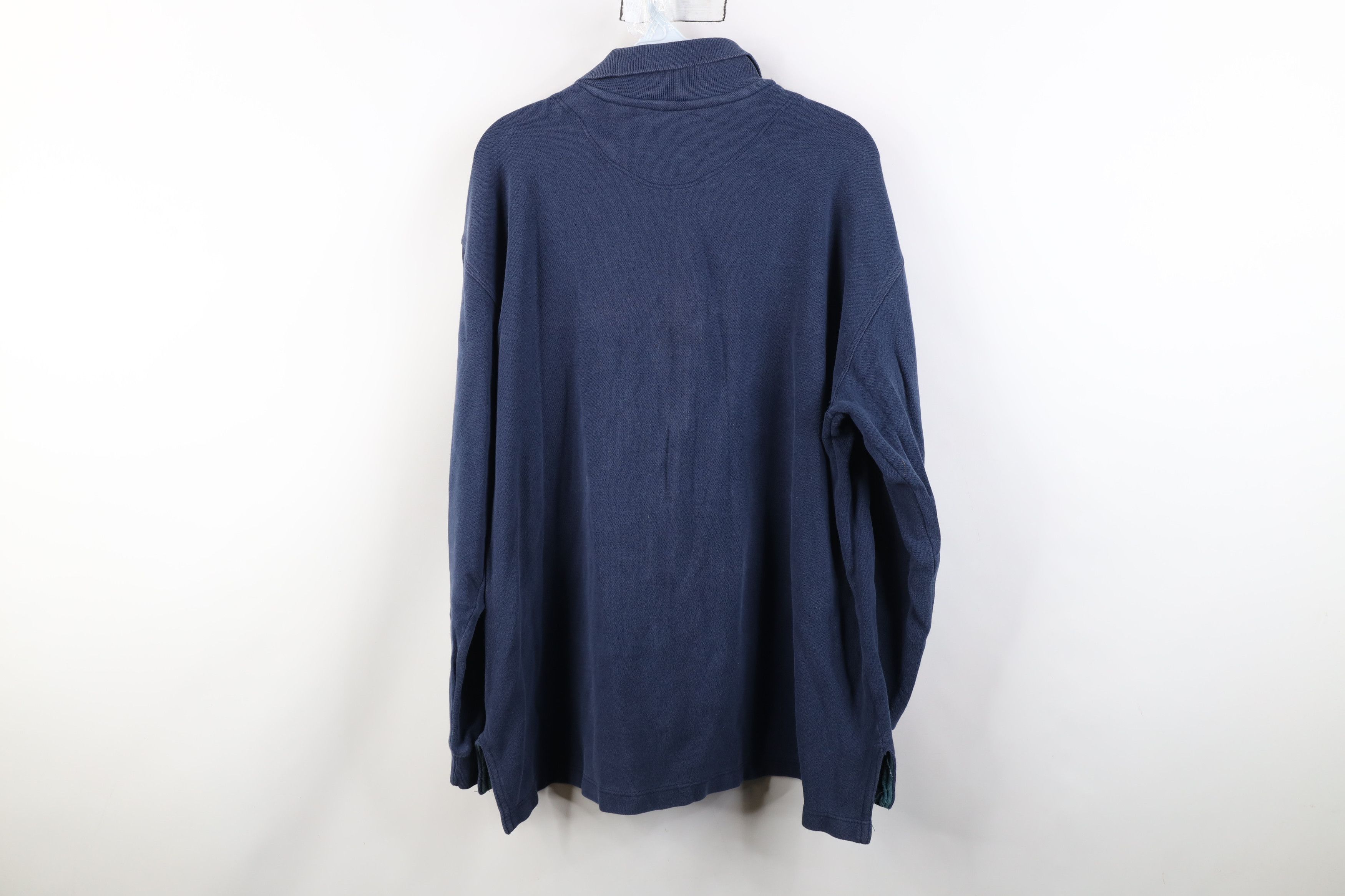 Vintage Vintage 90s Streetwear Long Sleeve Rugby Polo Shirt Blue Size US XL / EU 56 / 4 - 12 Thumbnail
